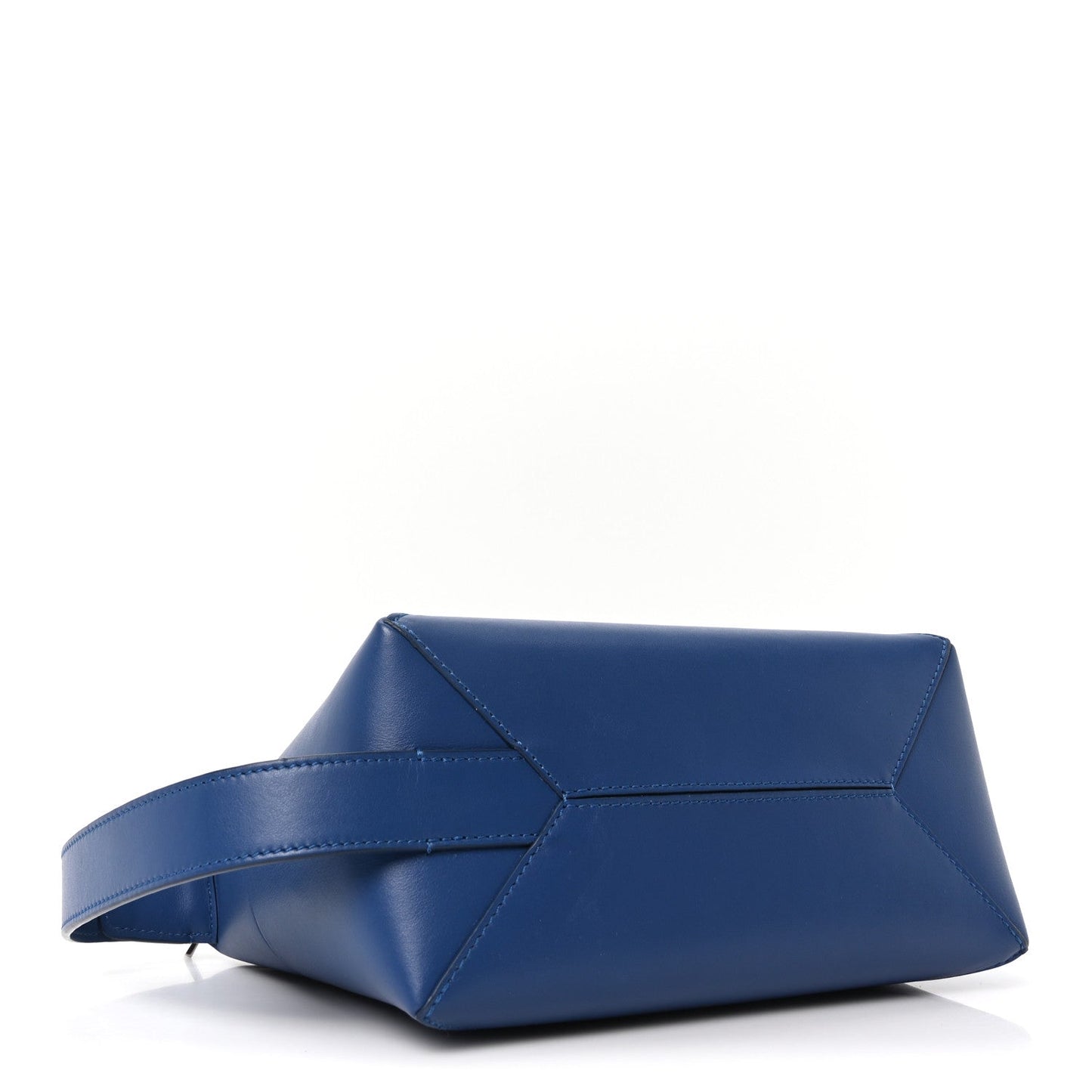 Calfskin Puzzle Fold Wash Bag Blue
