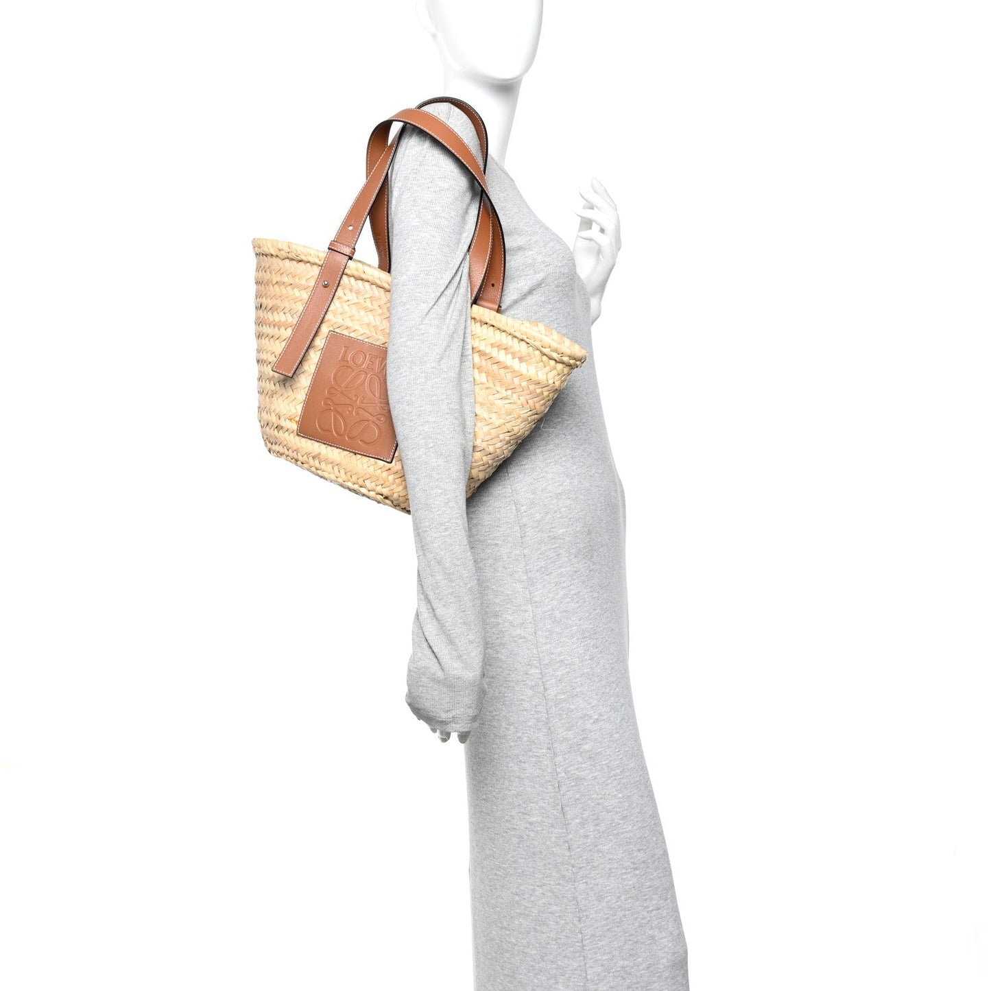 Raffia Basket Tote Bag Natural Tan