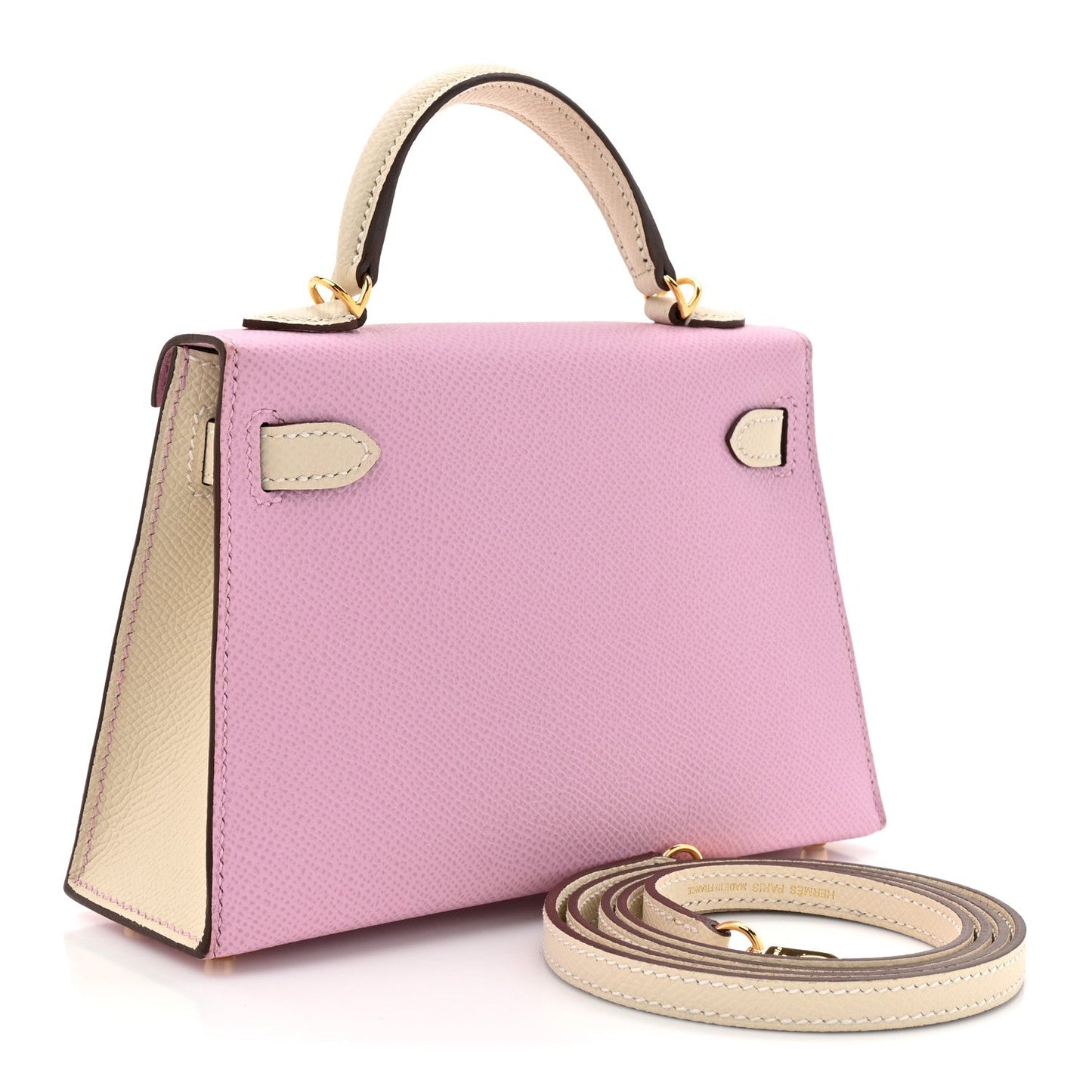 Epsom Horseshoe Mini Kelly Sellier 20 Mauve Sylvestre Craie