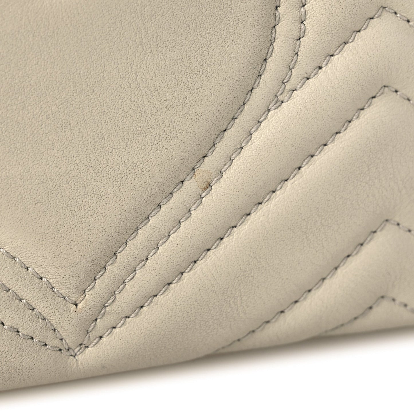Calfskin Matelasse Mini GG Marmont Shoulder Bag White