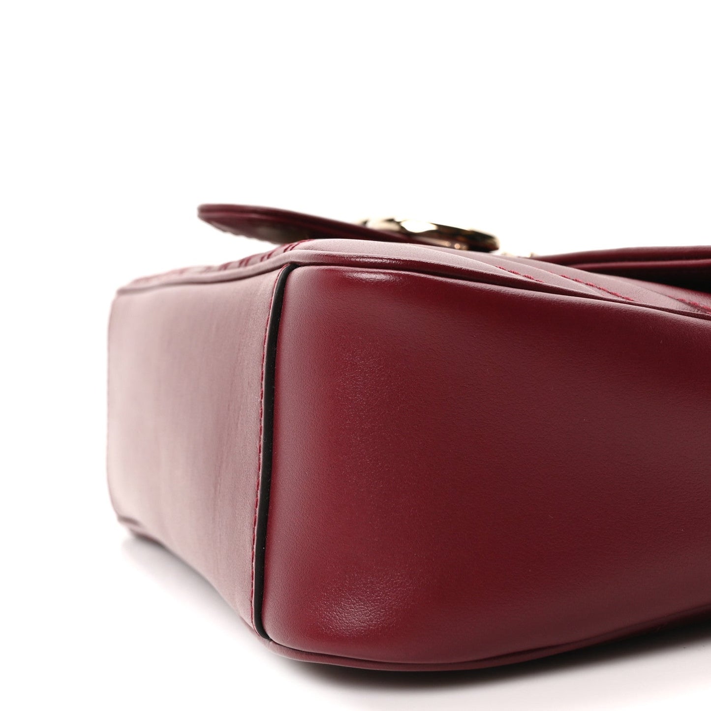 Calfskin Matelasse Small GG Marmont Shoulder Bag Ancora Red