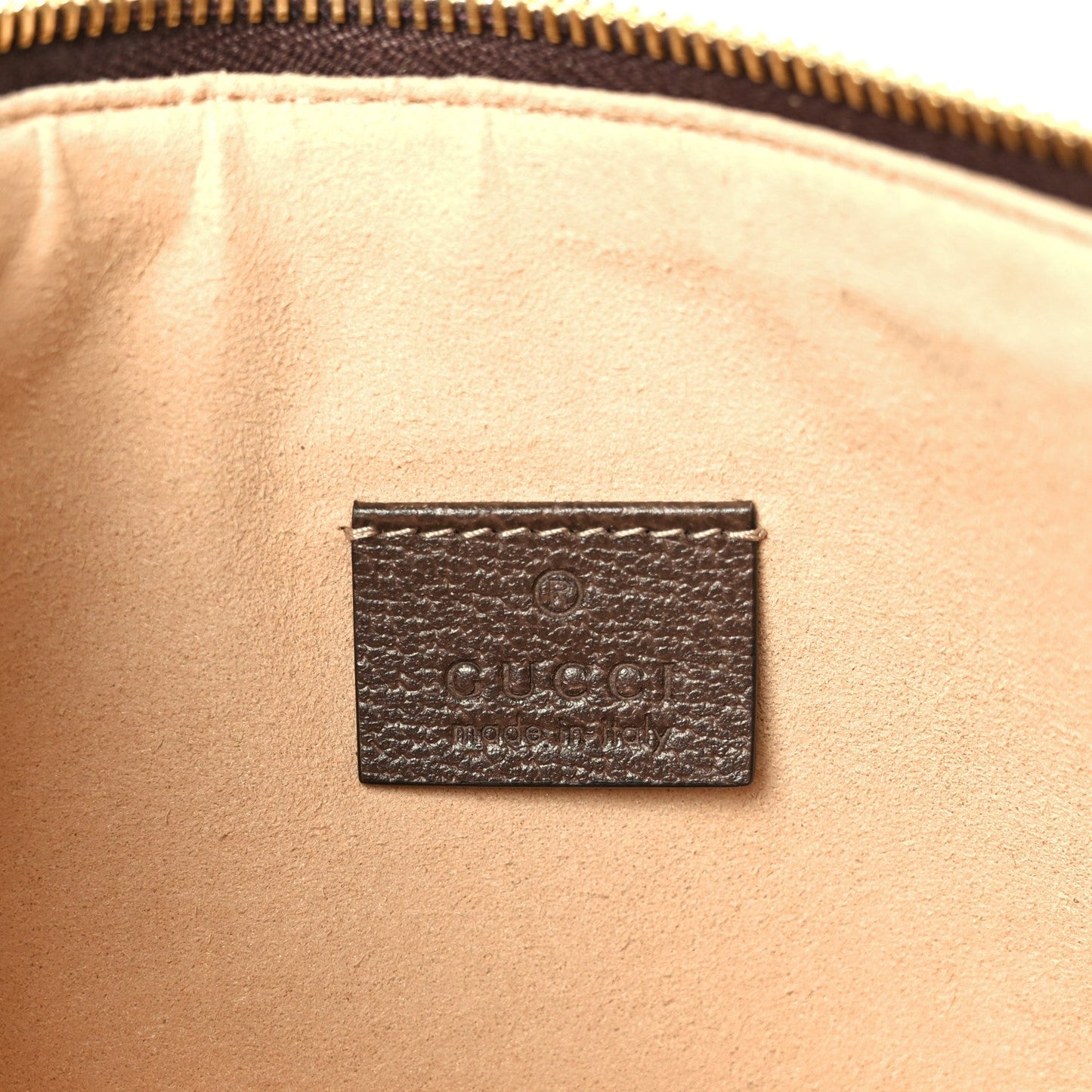 GG Supreme Monogram Large Ophidia Pouch Clutch Brown