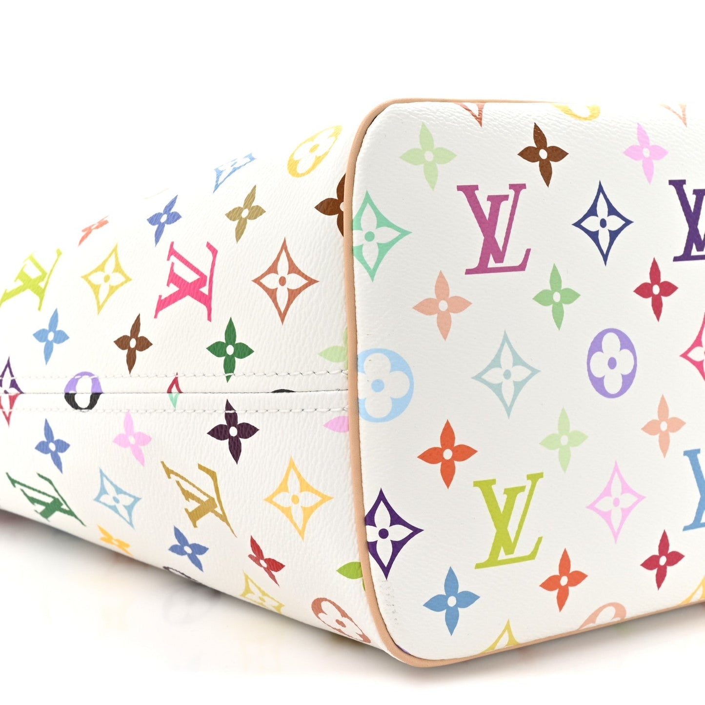 LV X TM Monogram Multicolor Neverfull MM White