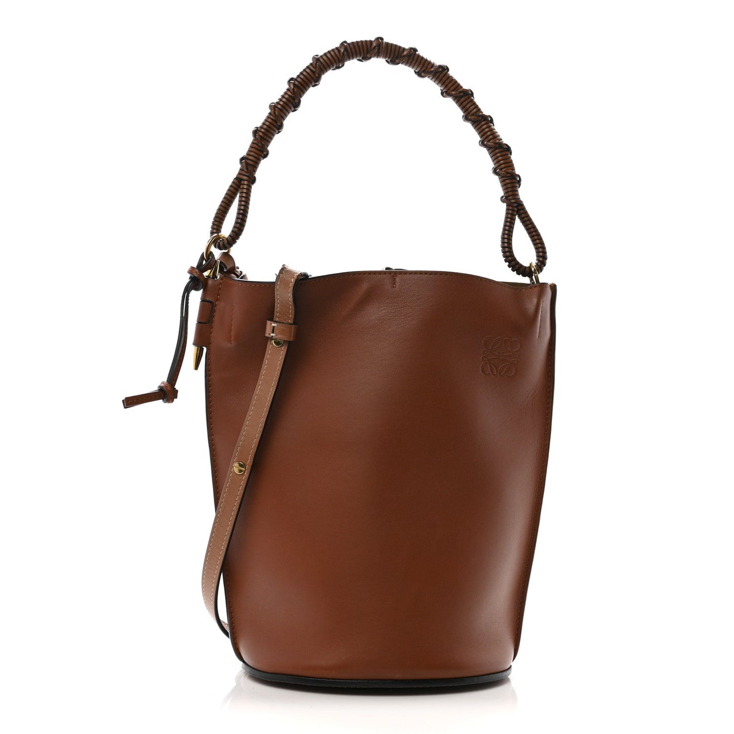 Calfskin Gate Bucket Bag Brown