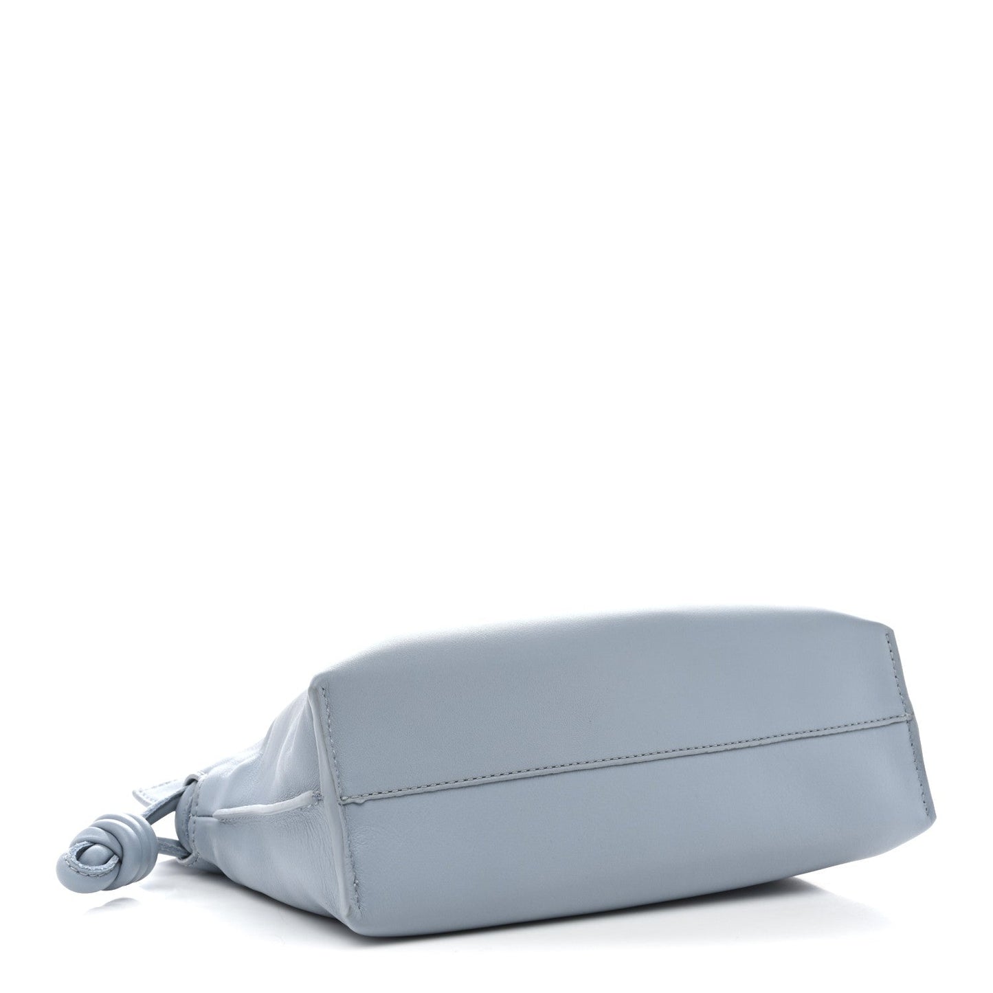 Calfskin Mini Flamenco Knot Clutch Dusty Blue
