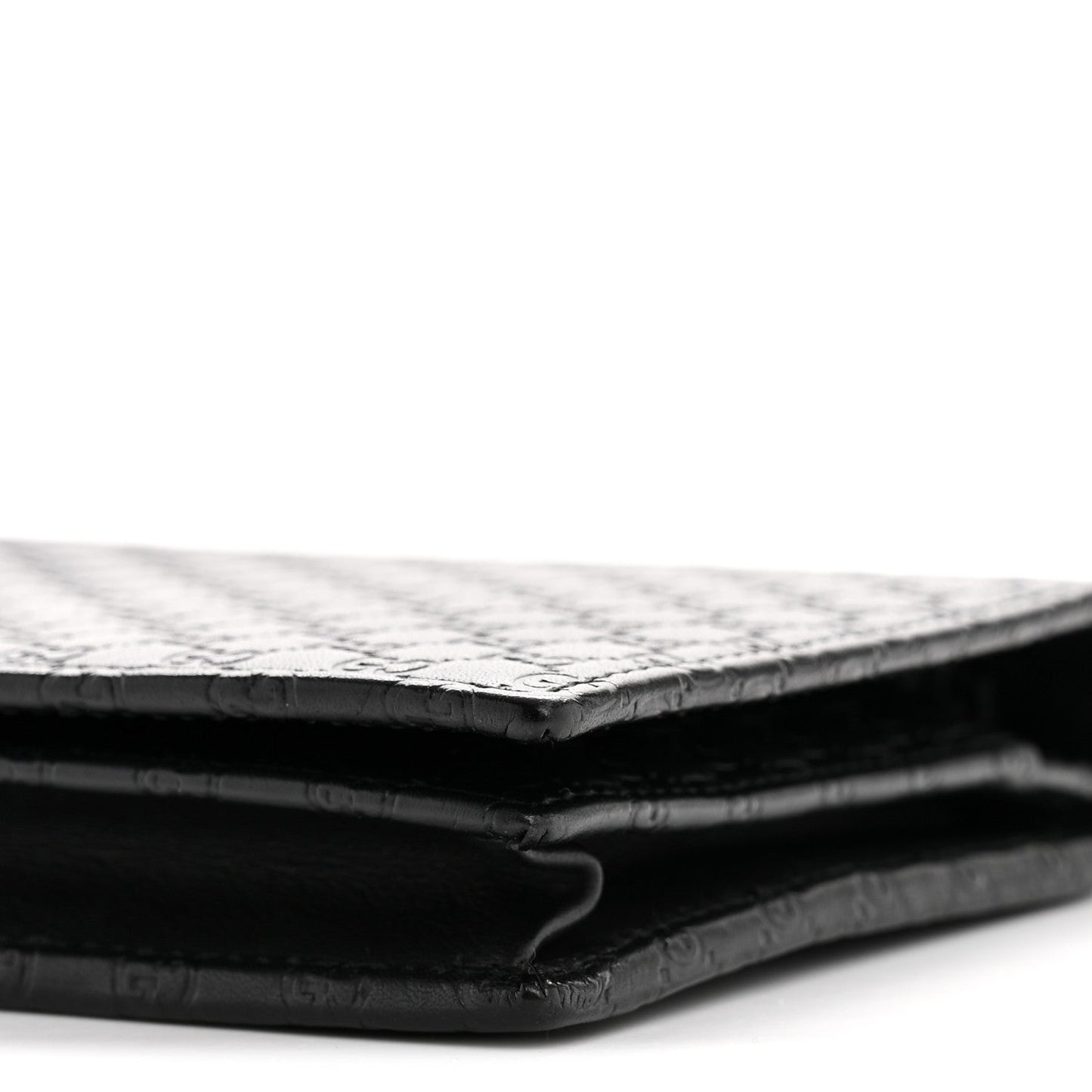 Microguccissima Crossbody Wallet Black