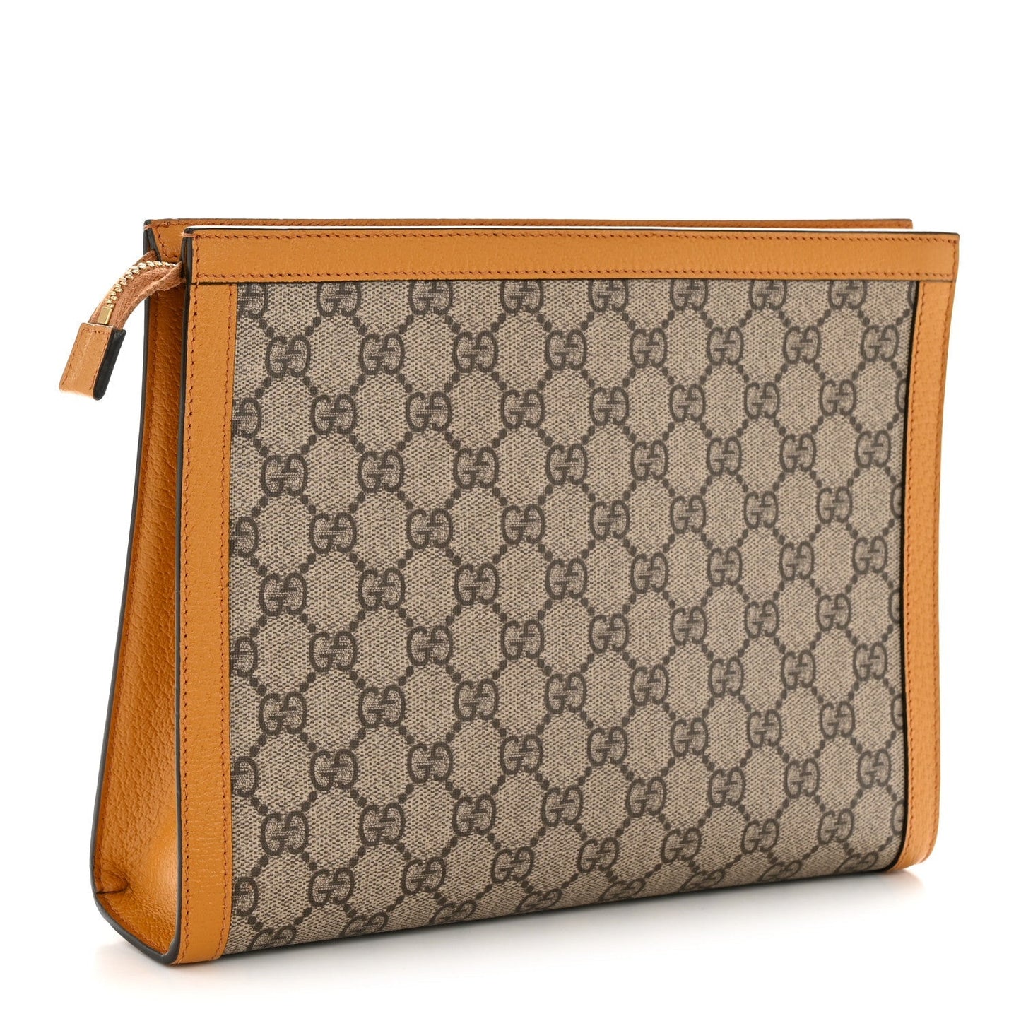 X KAI GG Supreme Monogram Toiletry Case Beige Vintage Sun Oil