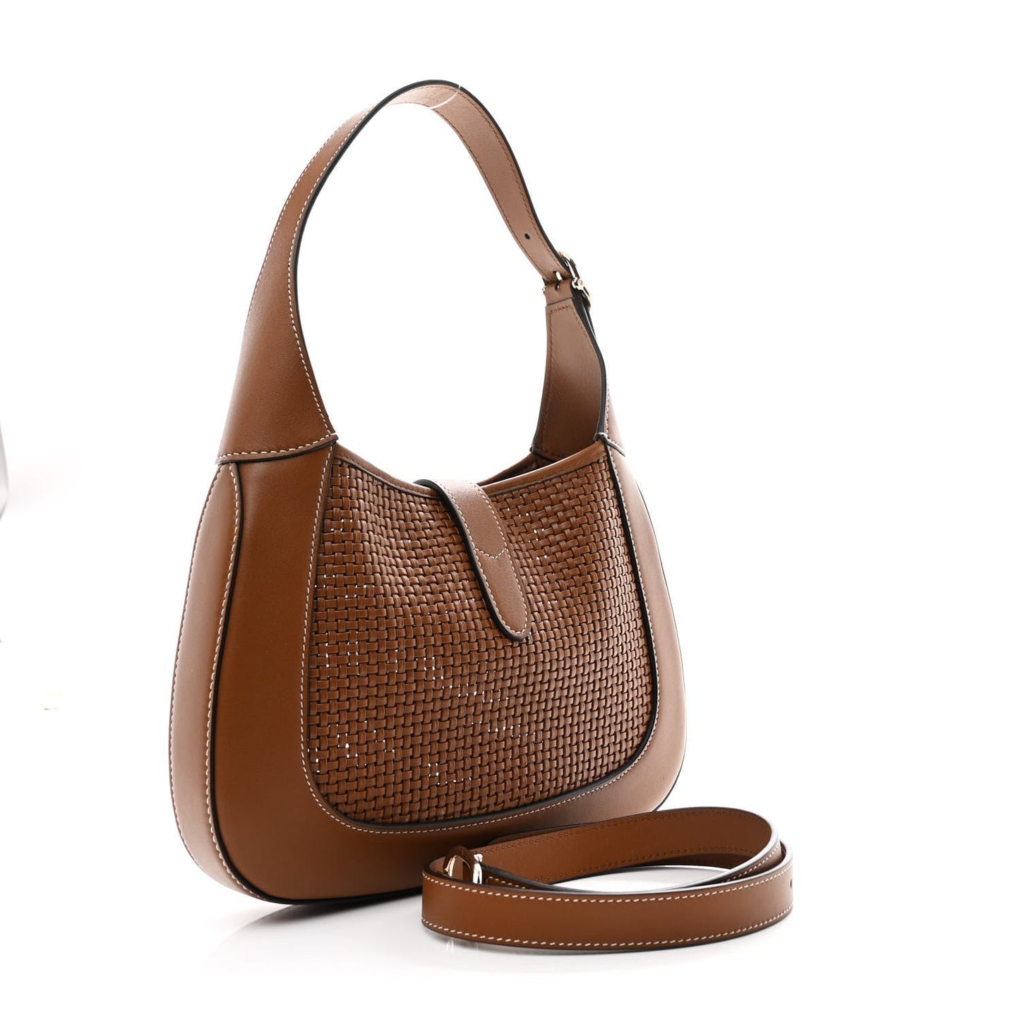 Woven Calfskin Medium Jackie 1961 Hobo Brown