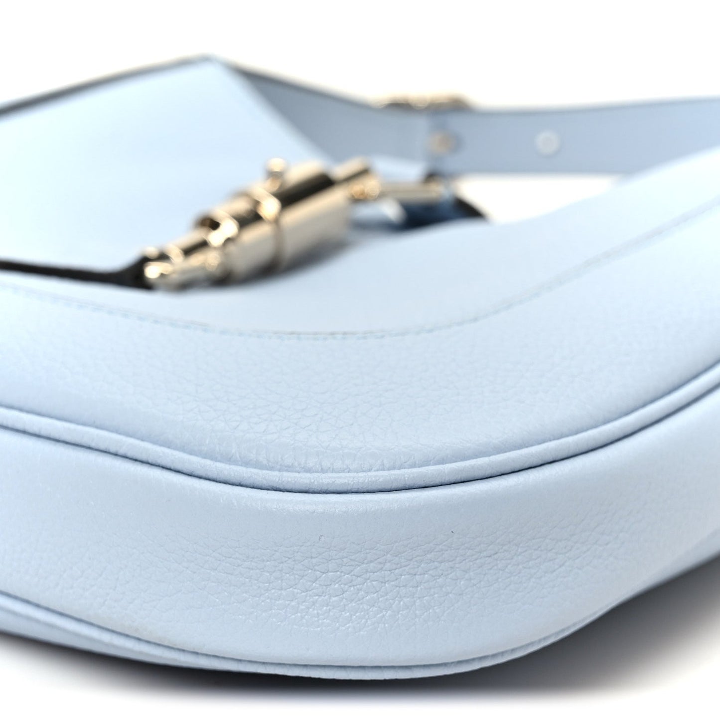 Grained Calfskin Web Medium Jackie 1961 Hobo Light Blue