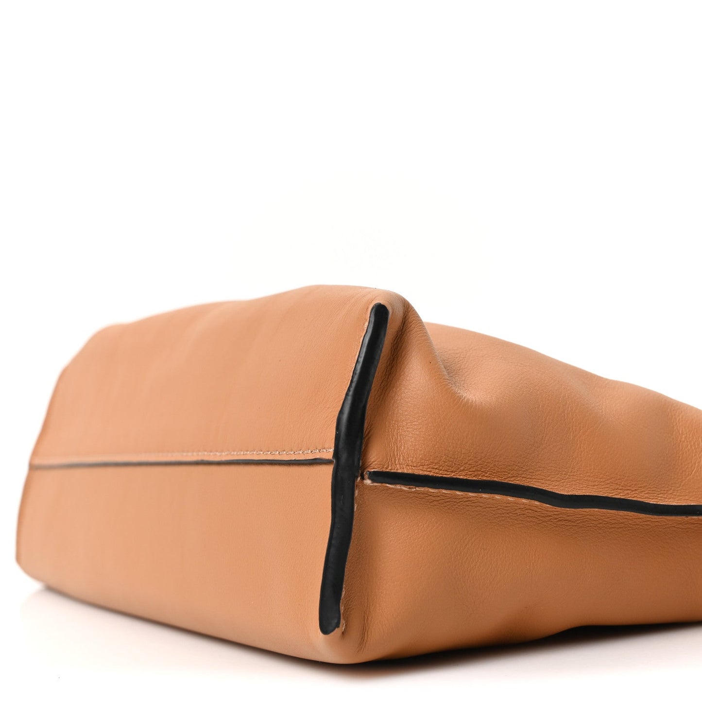 Nappa Calfskin Medium Flamenco Knot Clutch Warm Desert