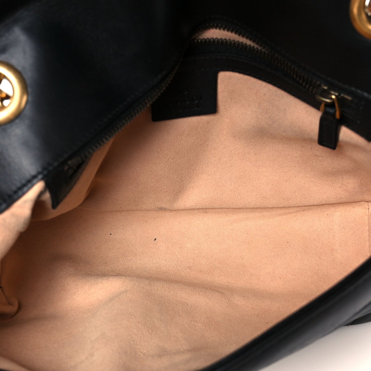 Calfskin Matelasse Small GG Marmont Shoulder Bag Black