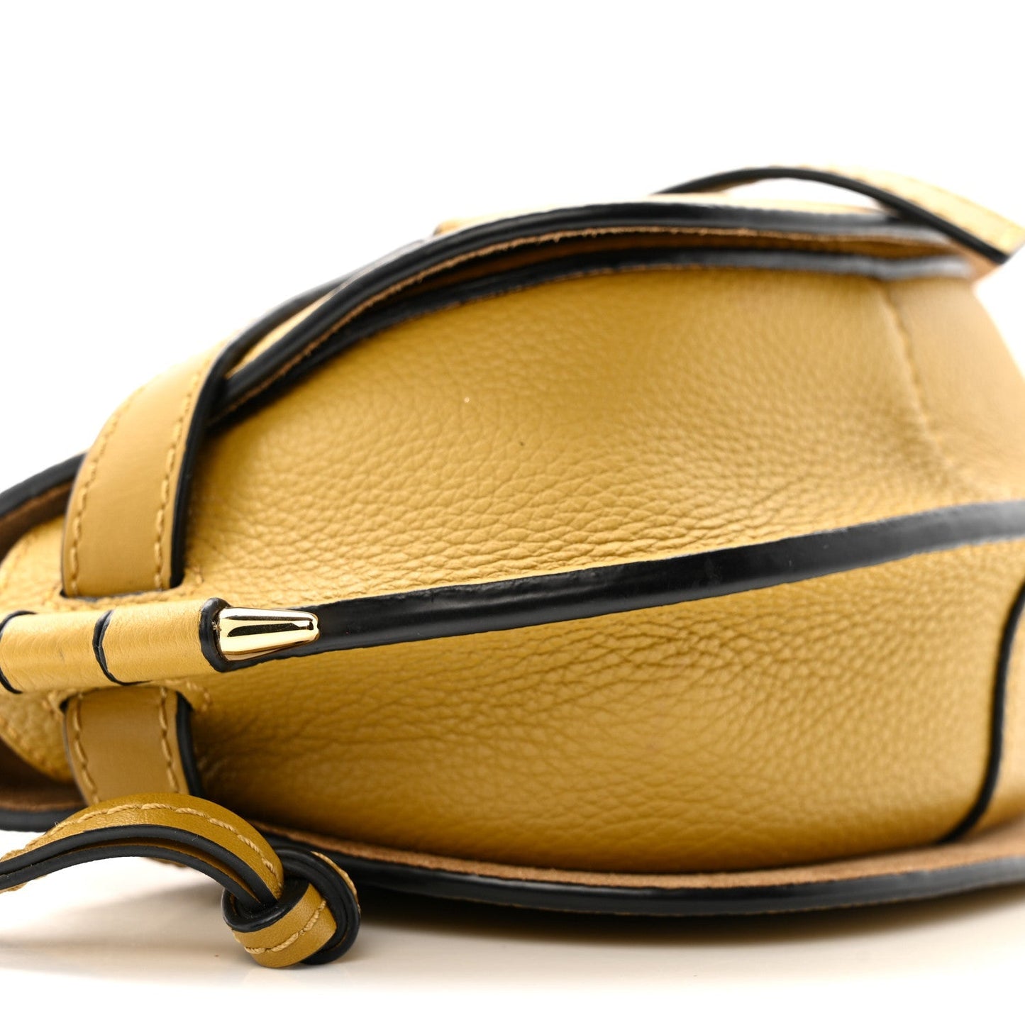 Grained Calfskin Mini Gate Crossbody Bag Yellow