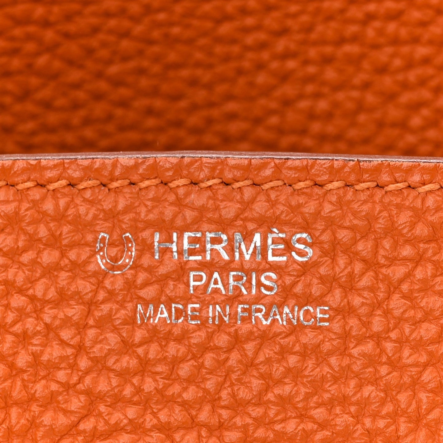 Togo Horseshoe Birkin 35 Orange Gris Perle