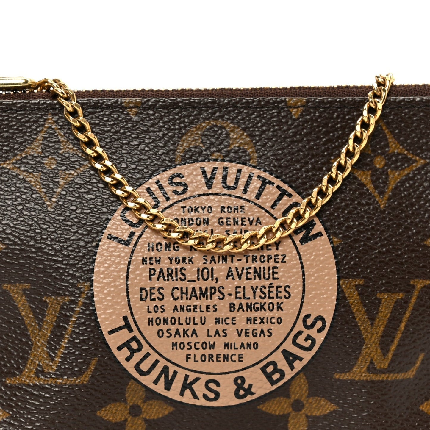 Monogram Complice Trunks and Bags Mini Pochette Accessories Beige
