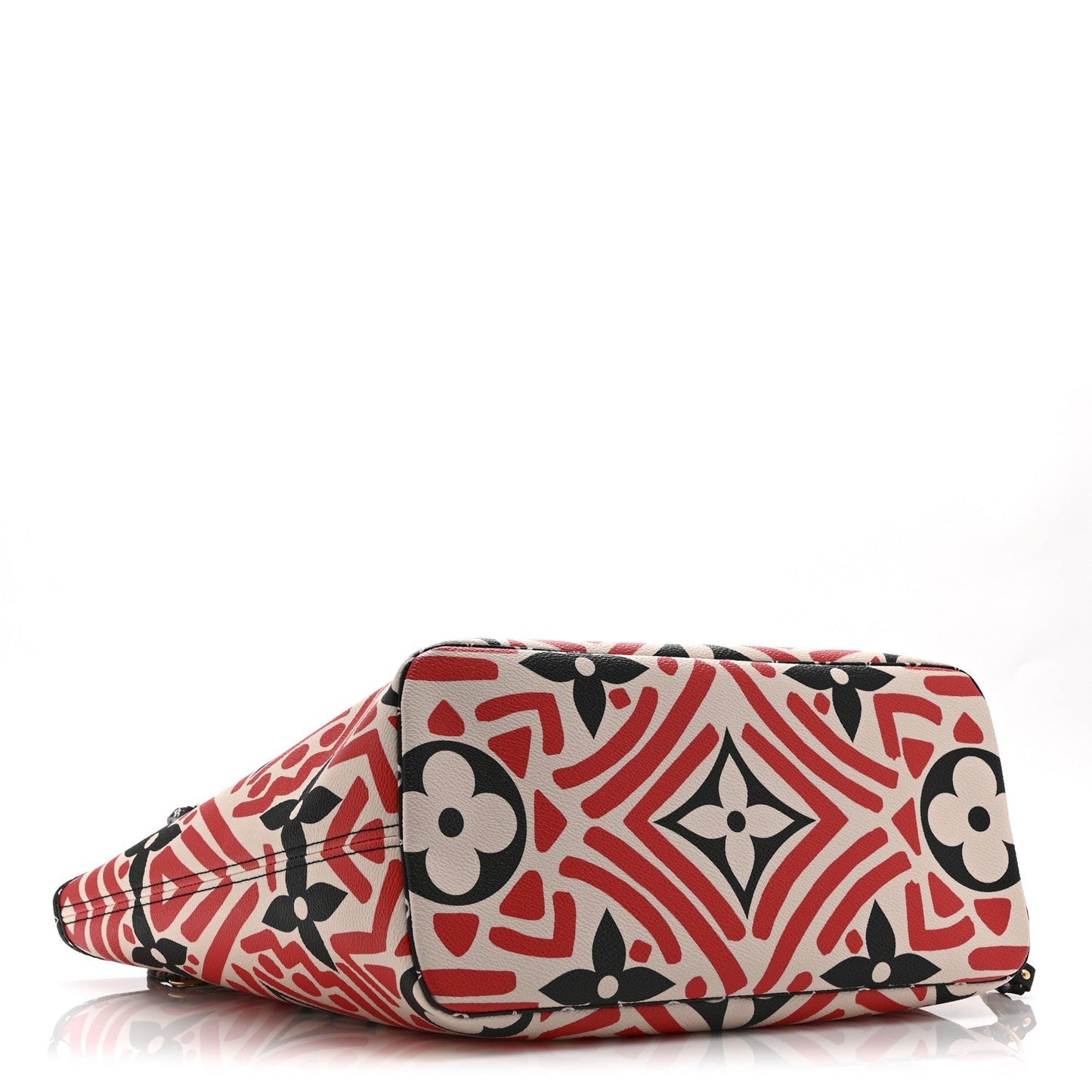 Monogram Giant Crafty Neverfull MM Creme Rouge Black