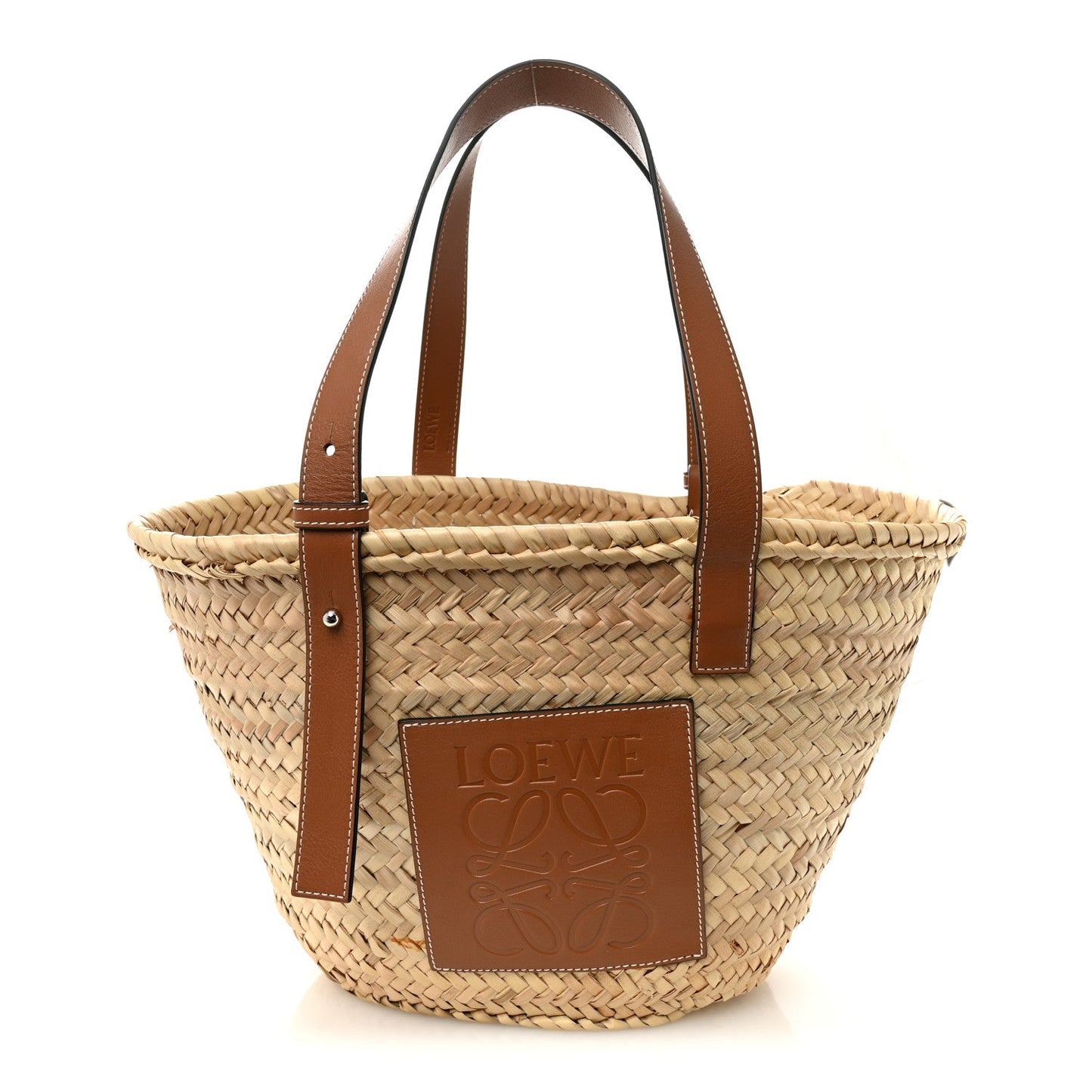 Raffia Basket Tote Bag Natural Tan