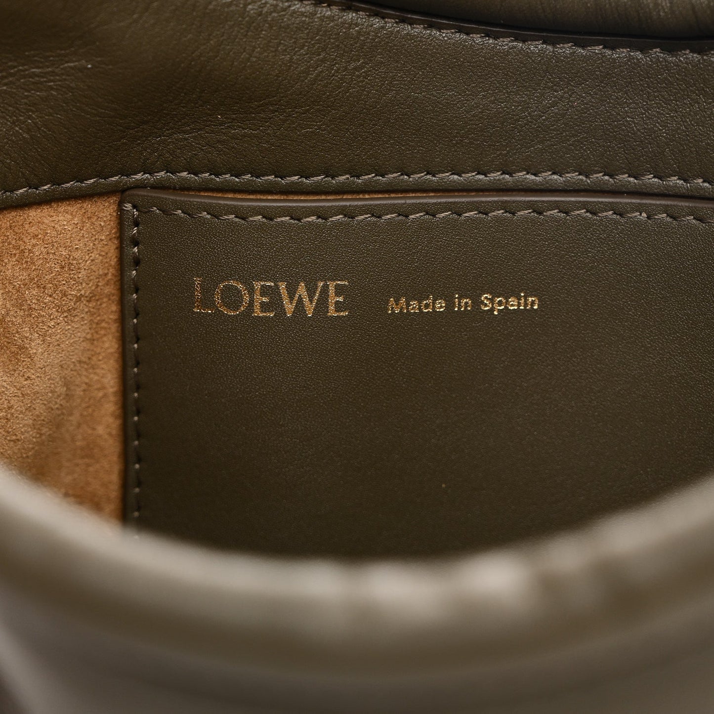 Shiny Nappa Calfskin Paseo Satchel Dark Khaki