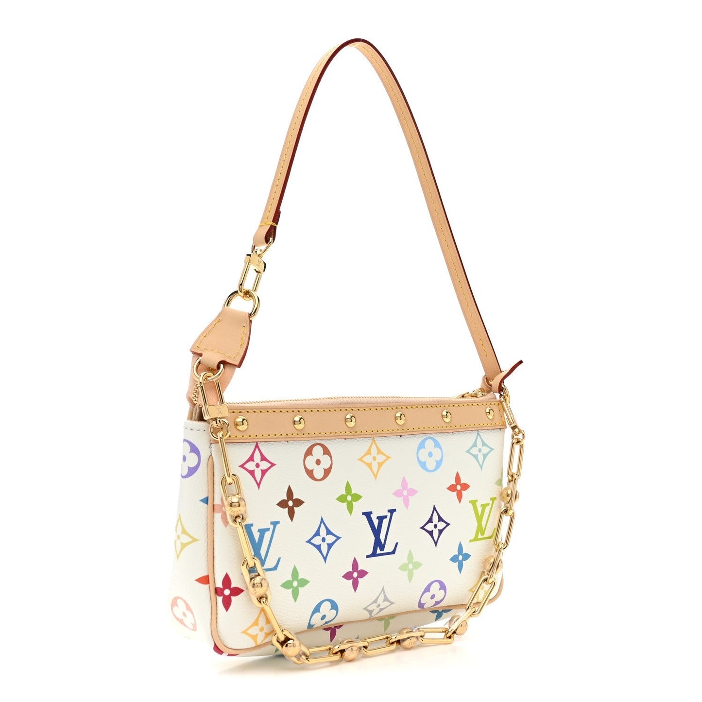 LV X TM Monogram Multicolor Pochette Accessories White