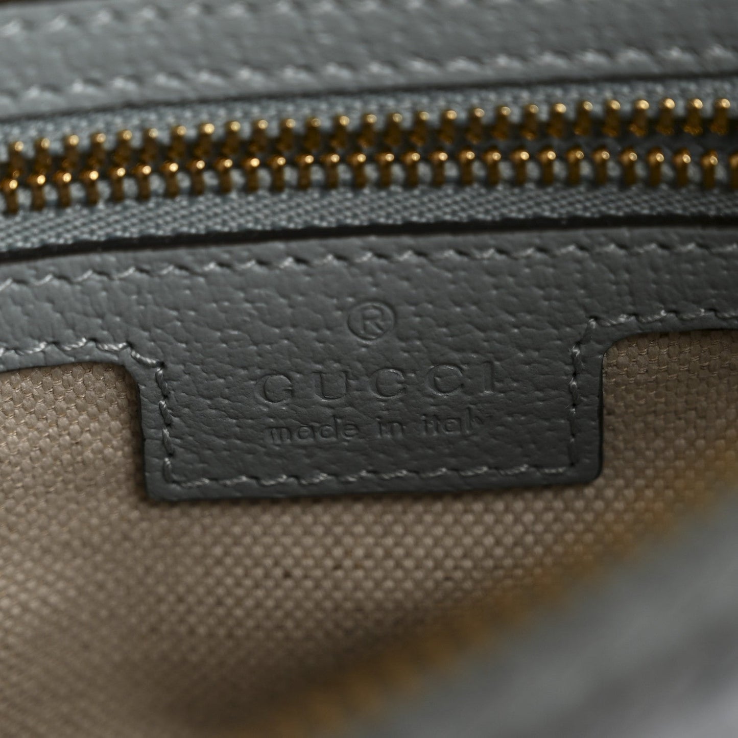 GG Supreme Monogram Textured Calfskin Web Super Mini Ophidia Shoulder Bag Dusty Blue
