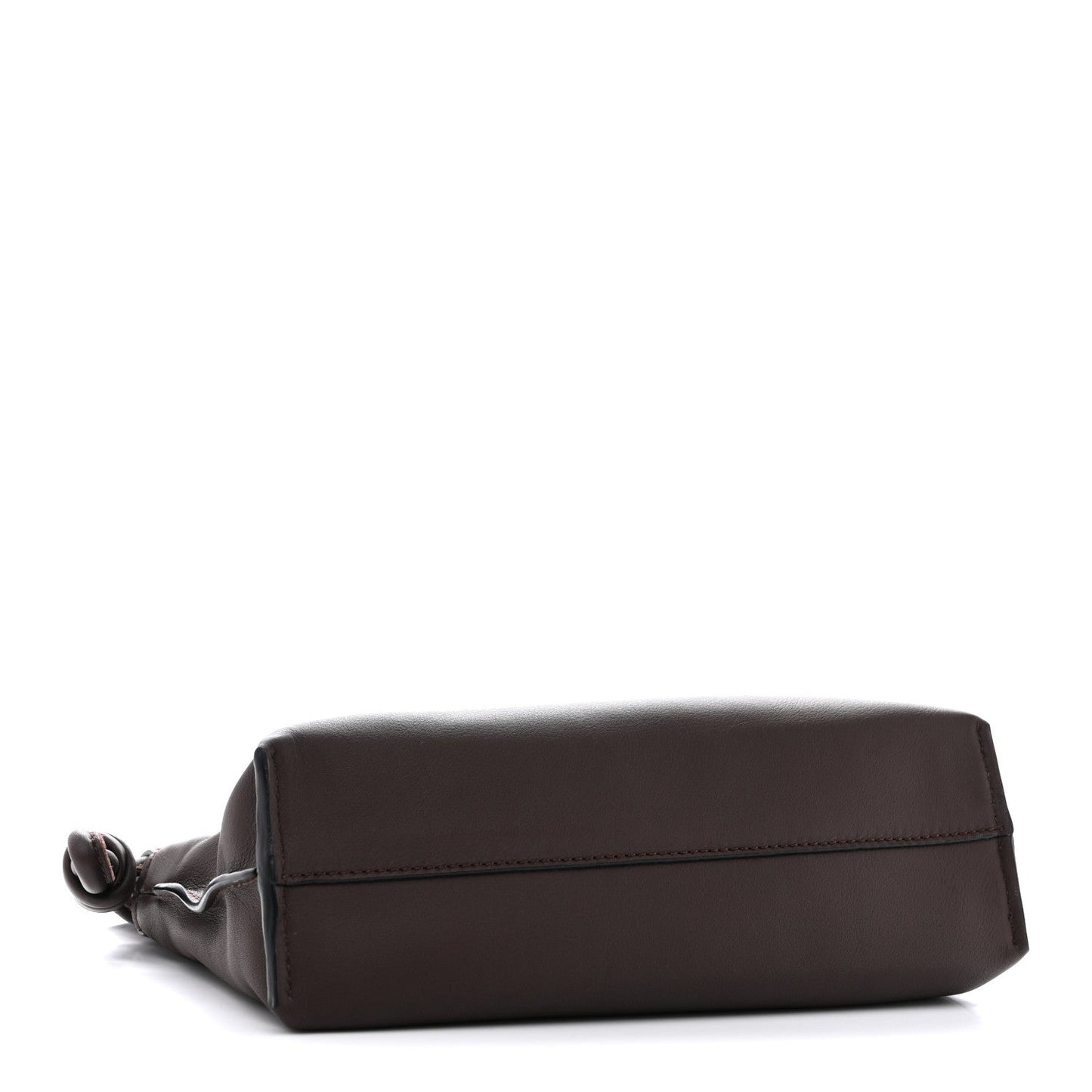 Calfskin Mini Flamenco Knot Clutch Chocolate