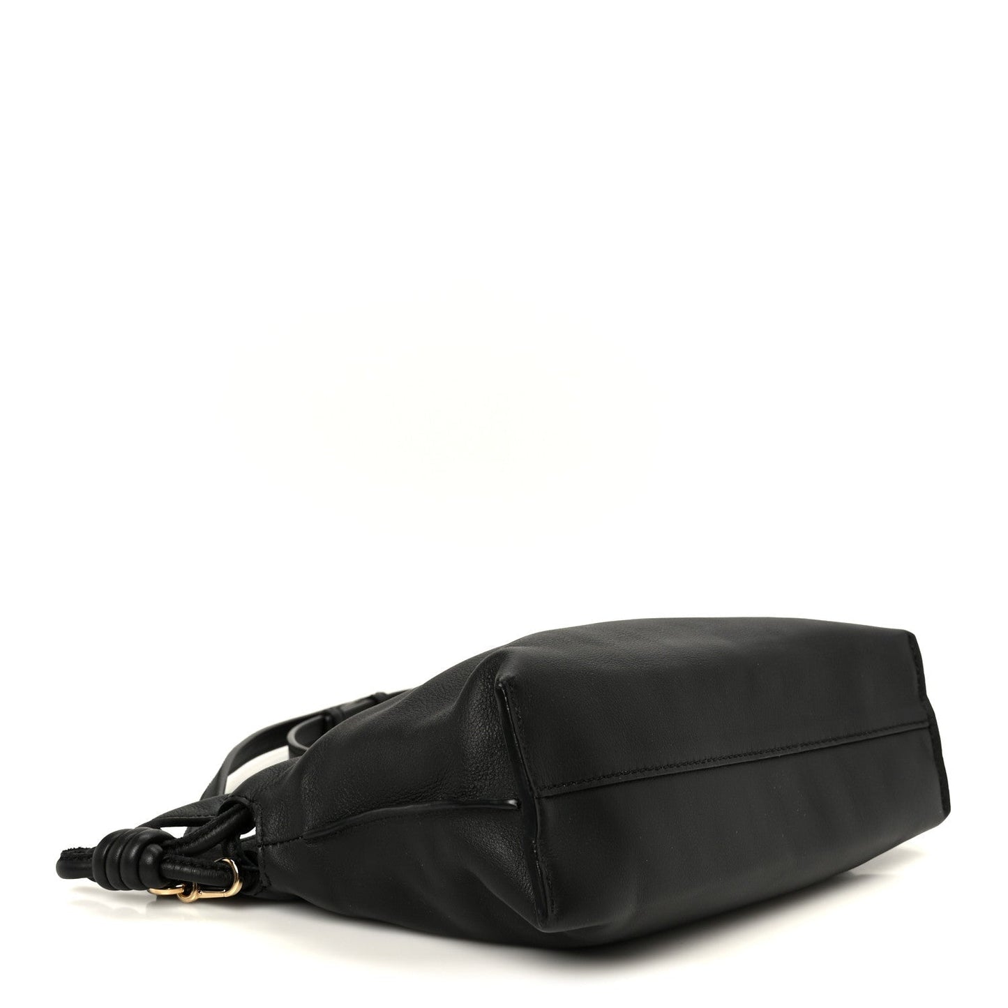 Calfskin Mini Flamenco Knot Clutch Black