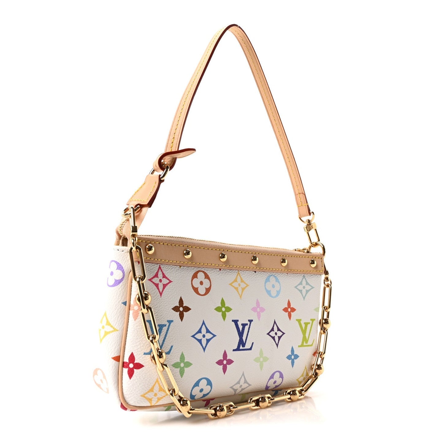 LV X TM Monogram Multicolor Pochette Accessories White