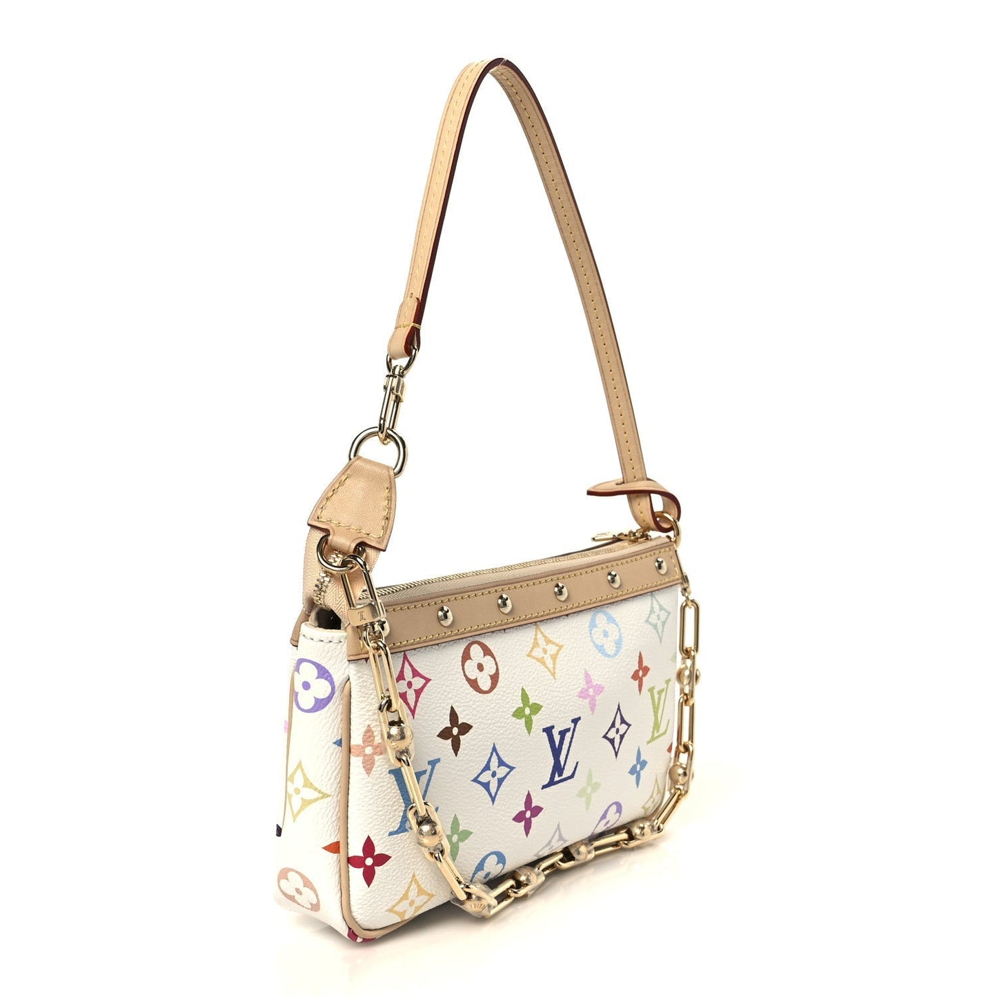 LV X TM Monogram Multicolor Pochette Accessories White