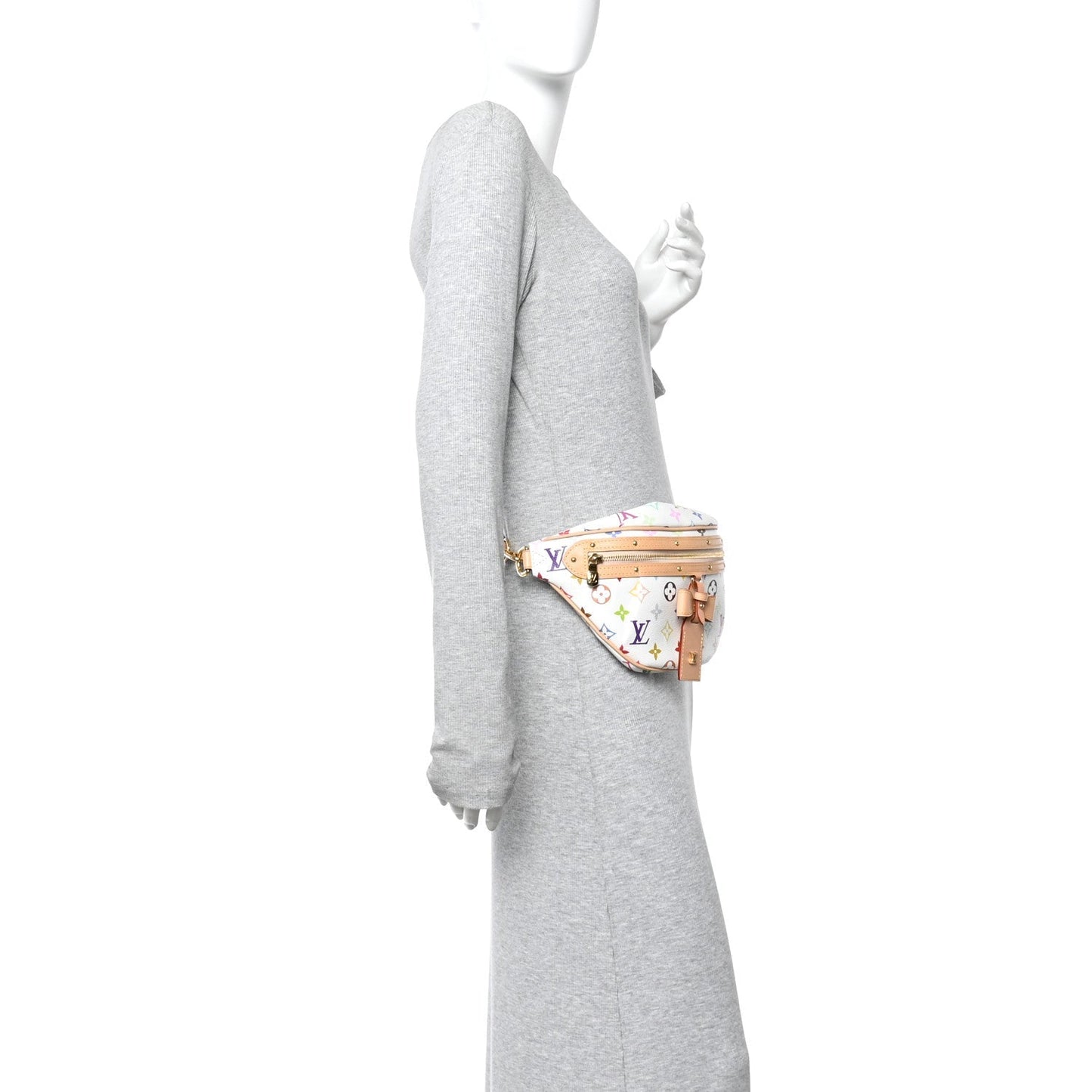 LV X TM Monogram Multicolor High Rise Bumbag White
