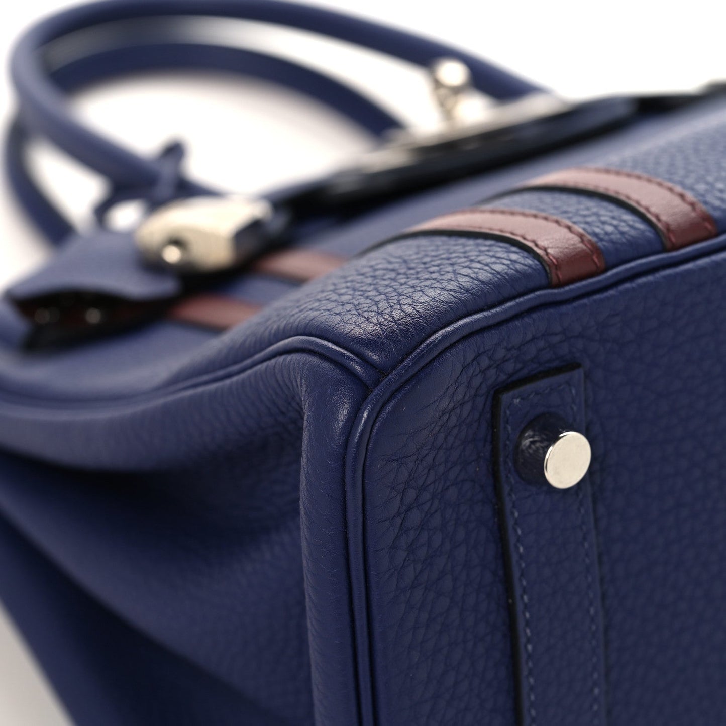 Togo Swift Officier Birkin 30 Bleu Encre Rouge H