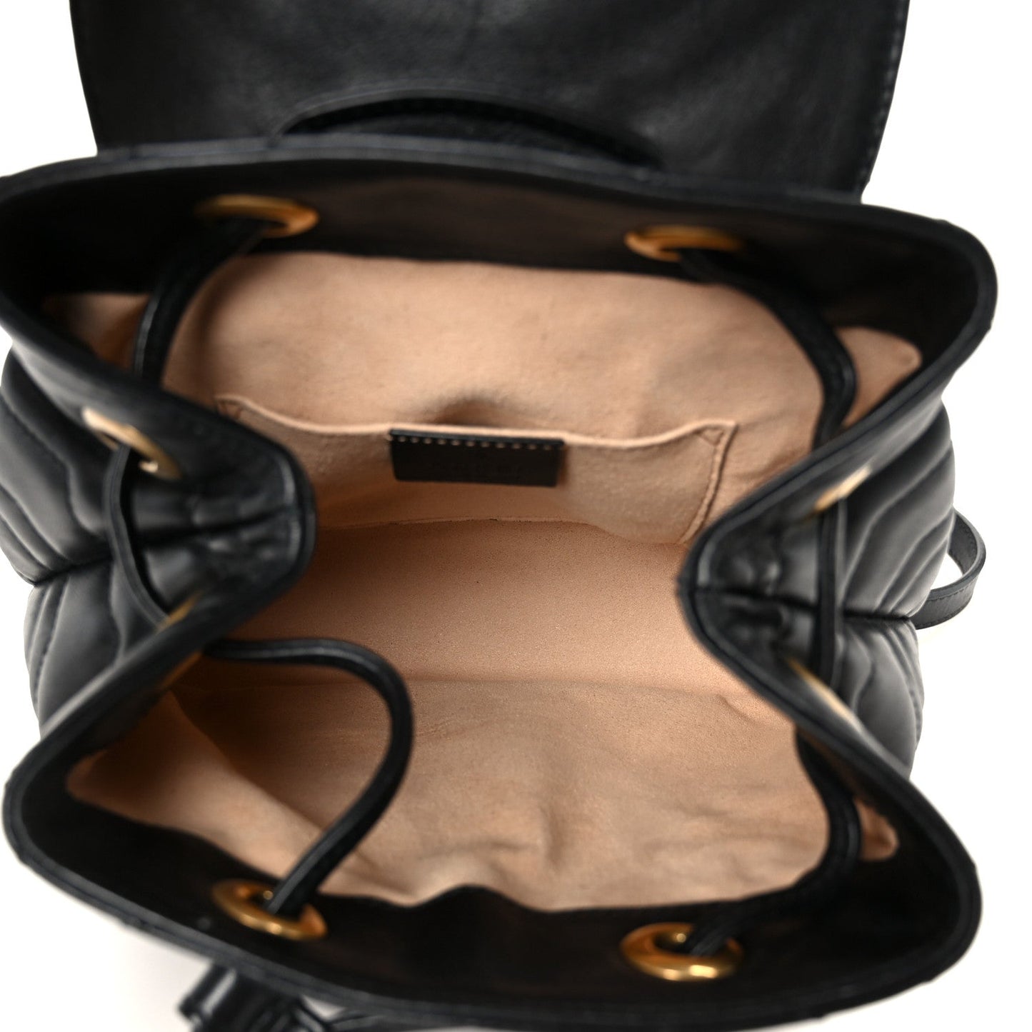 Calfskin Matelasse GG Marmont Flap Backpack Black