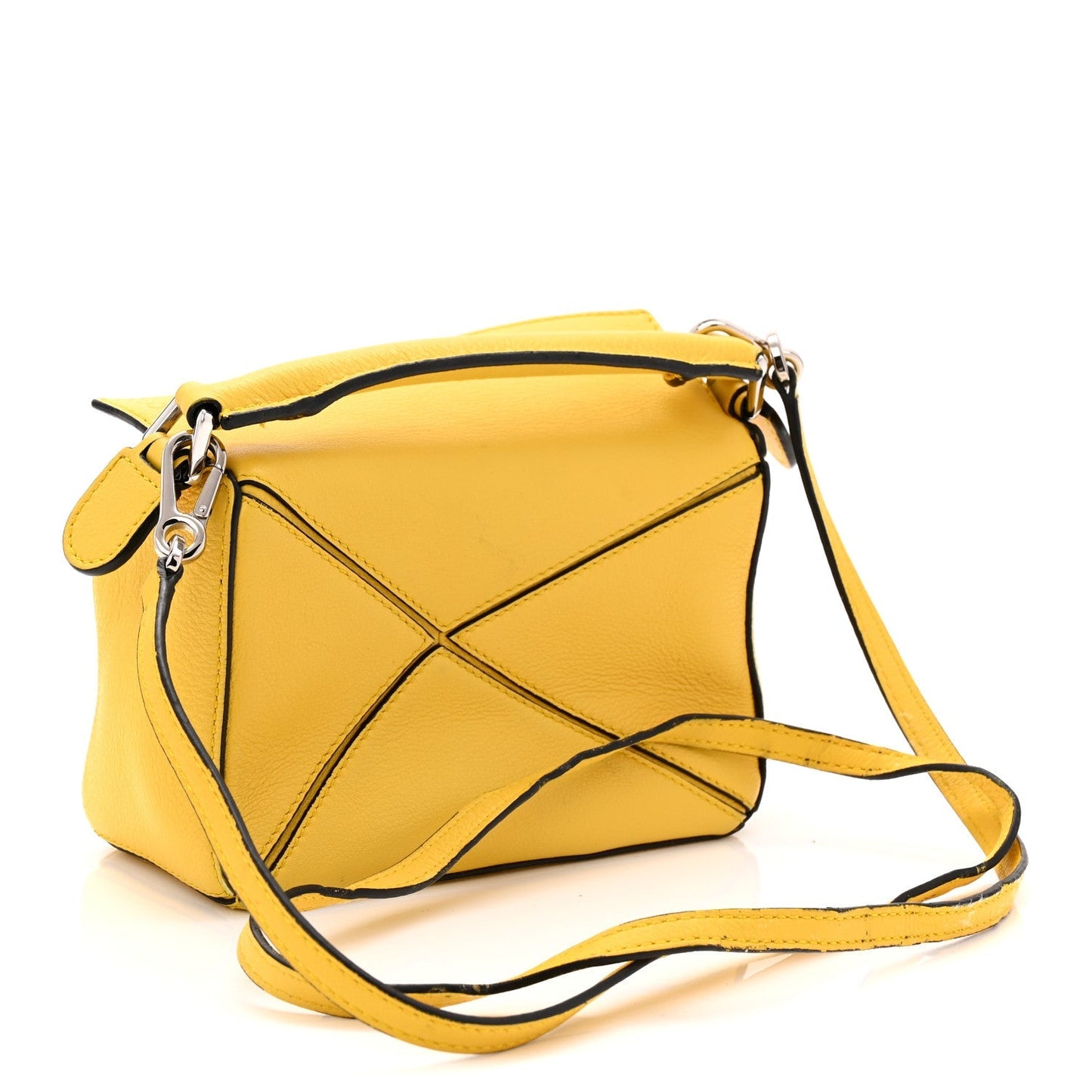 Calfskin Mini Puzzle Bag Yellow
