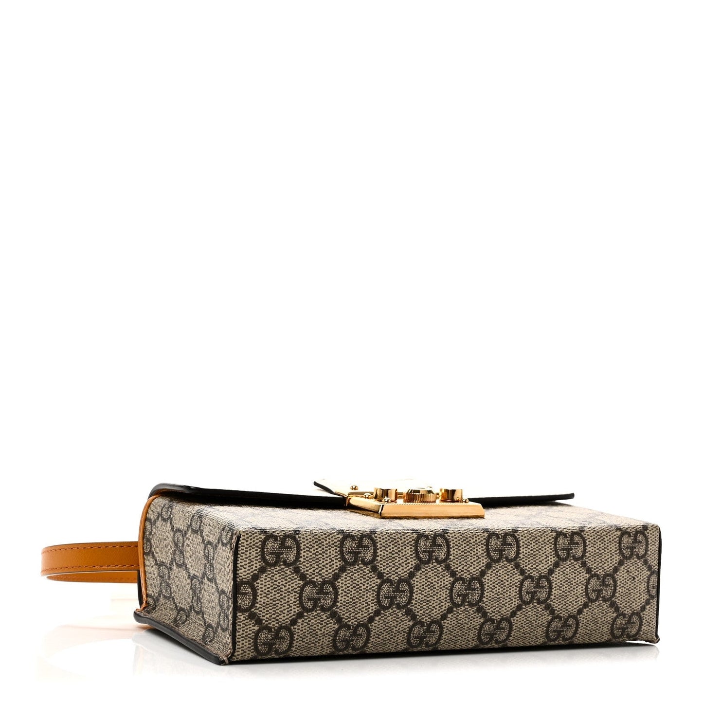 GG Supreme Monogram New Sakai Calfskin Mini Padlock Top Handle Shoulder Bag Beige Ebony Mystic White Sun Oil