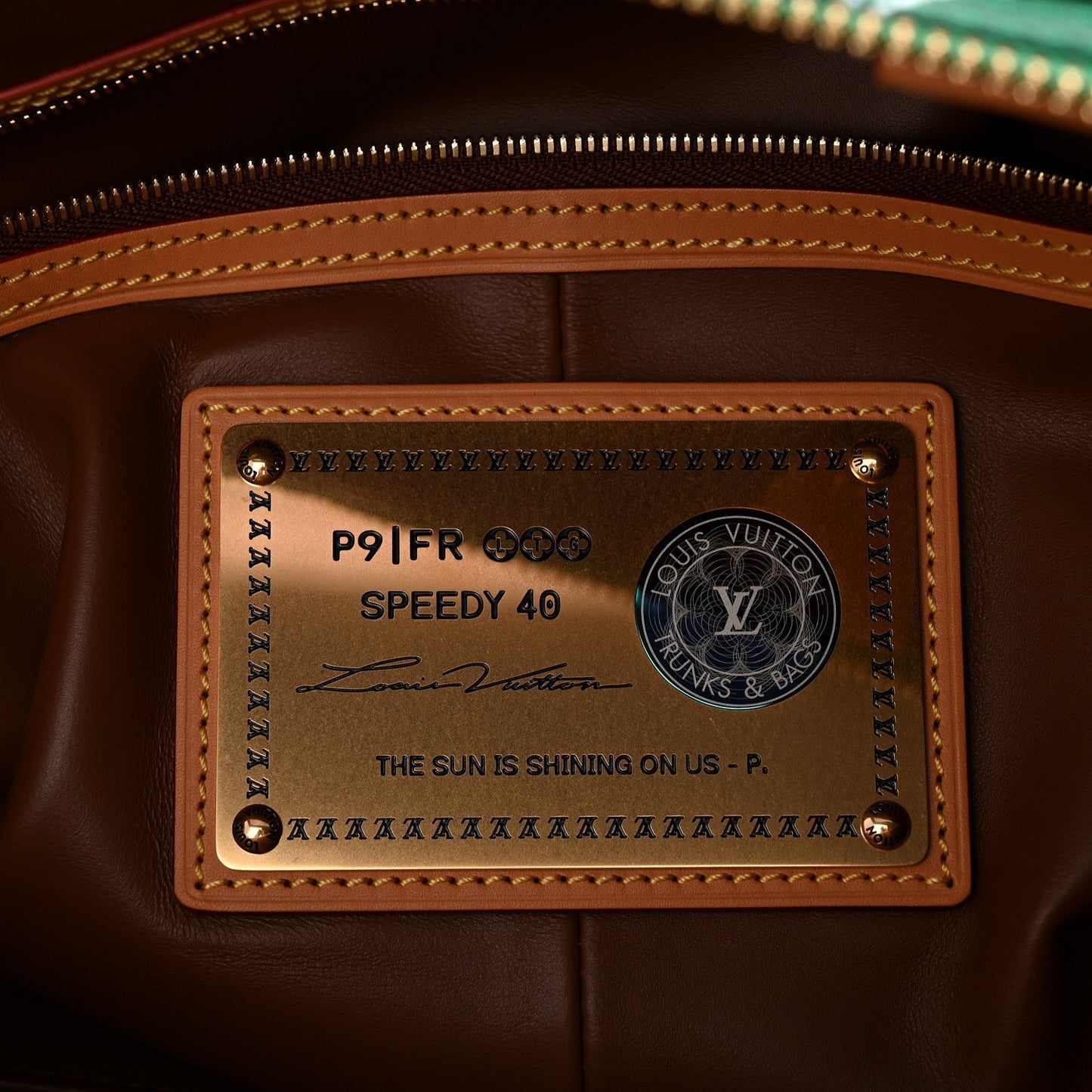 Calfskin Monogram Speedy P9 Bandouliere 40 Green