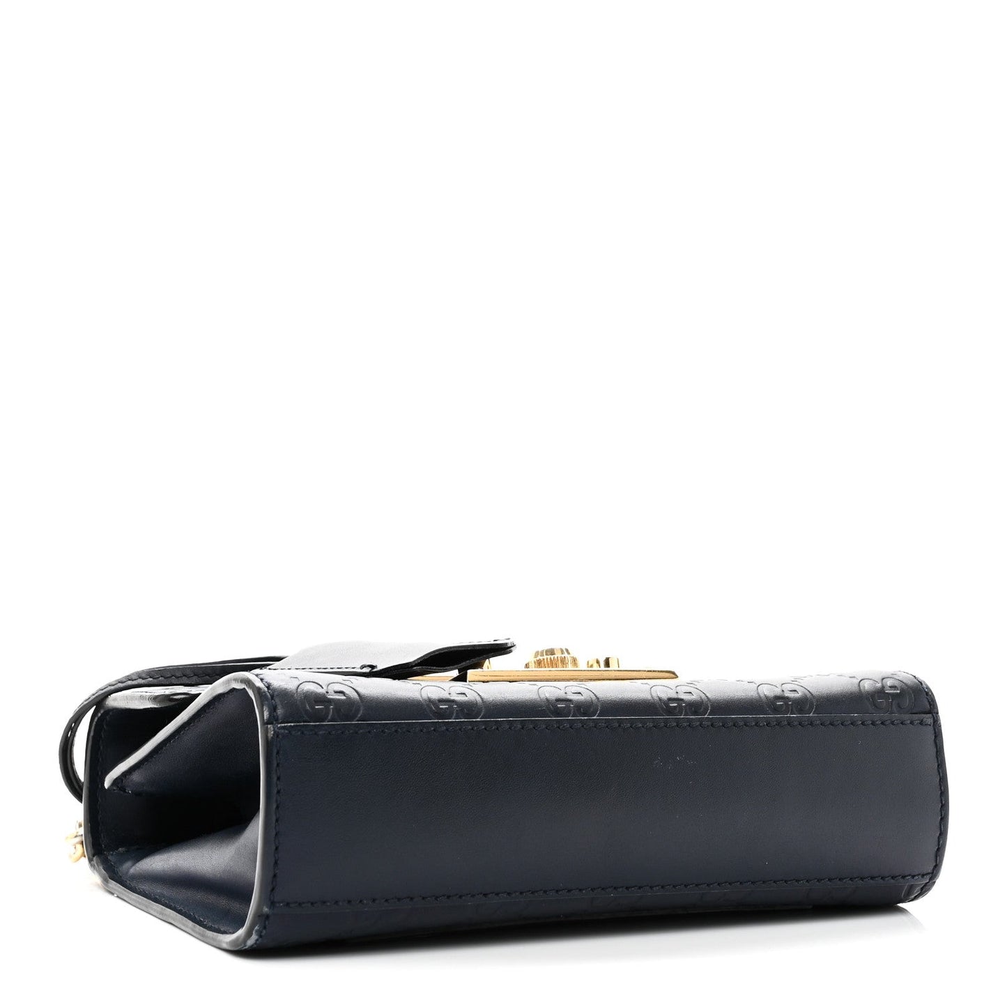 Guccissima Small Padlock Shoulder Bag Blue Agata