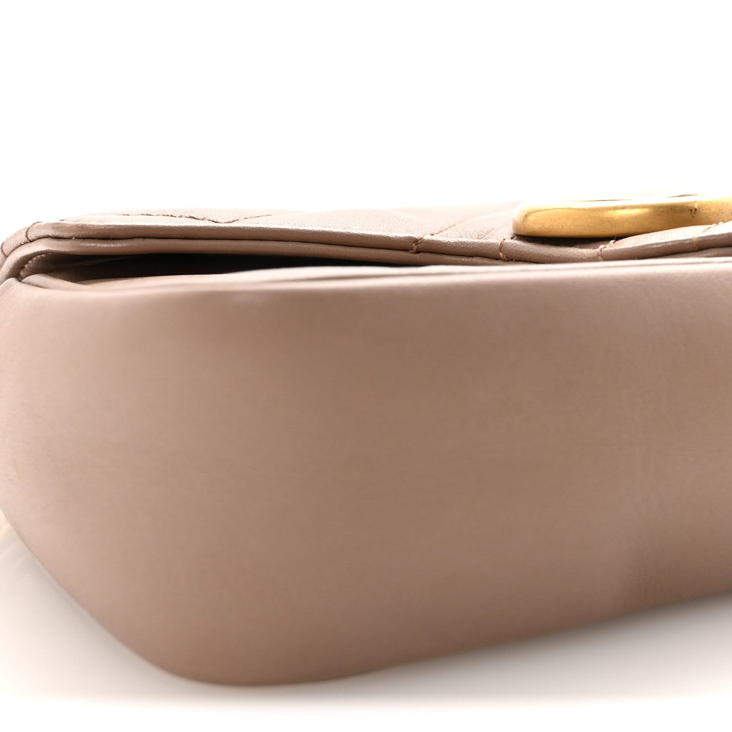 Calfskin Matelasse Super Mini GG Marmont Shoulder Bag Porcelain Rose