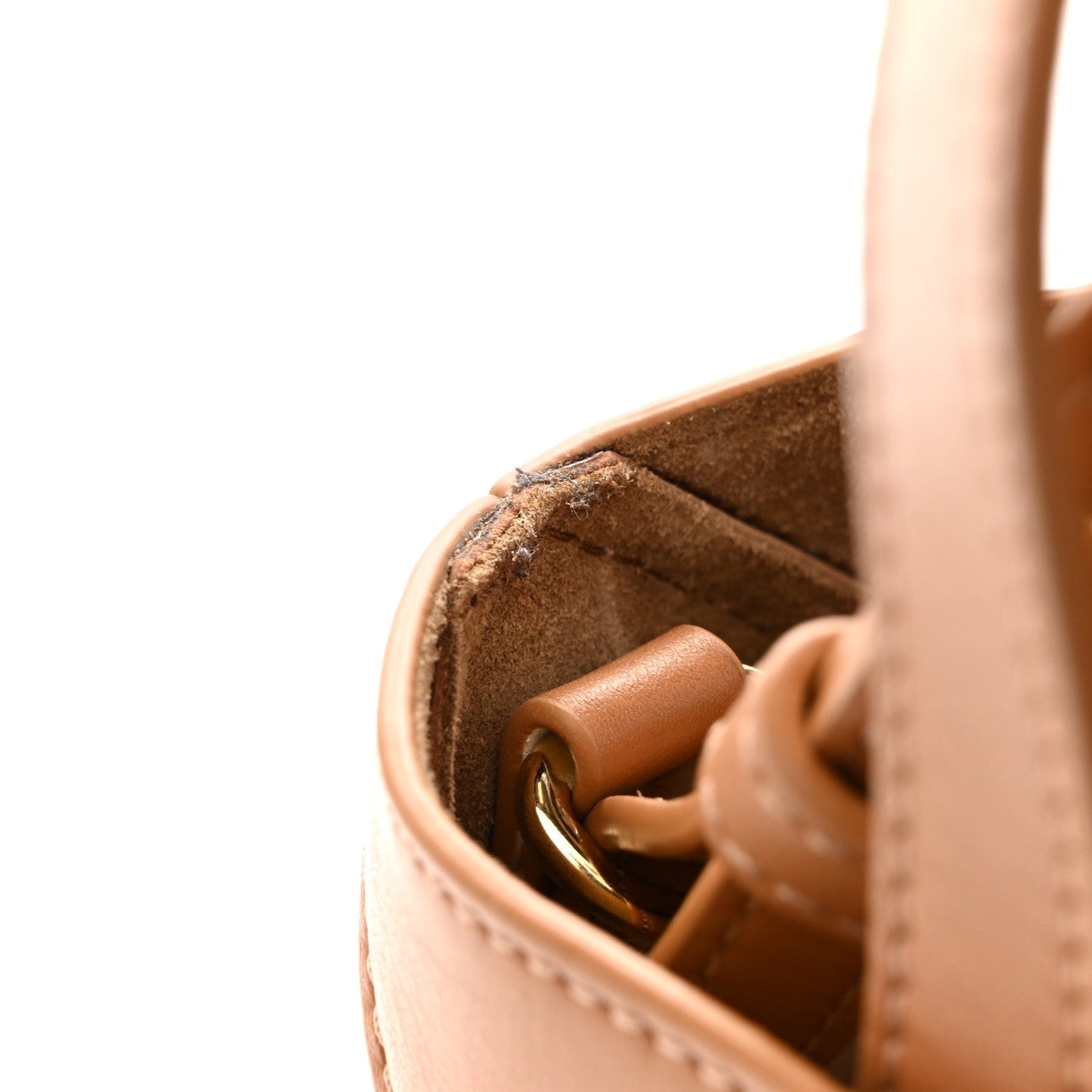 Shiny Calfskin Mini Puzzle Fold Tote Warm Desert