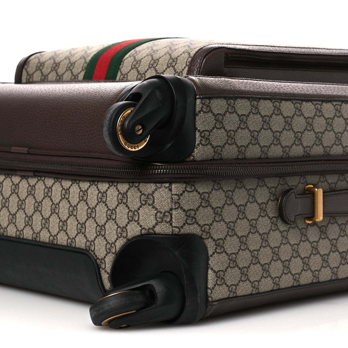 GG Supreme Monogram Web Medium Savoy Trolley Beige Ebony
