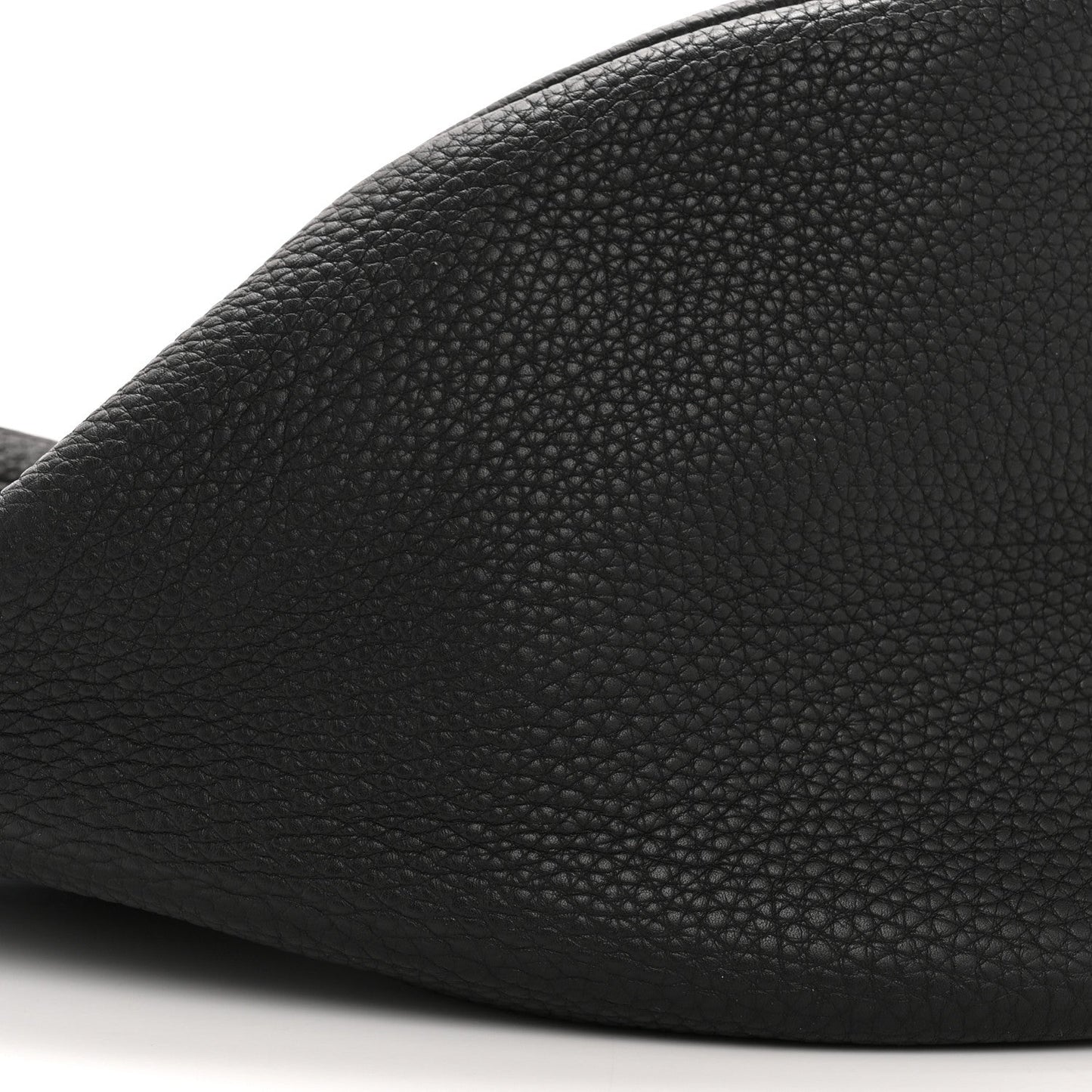 Grained Calfskin Large Slouchy Banana Bag Black