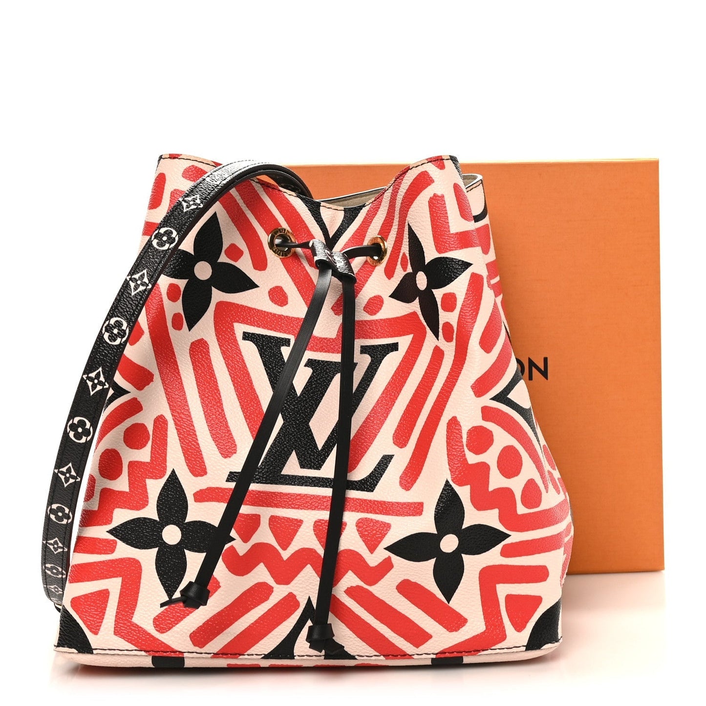 Monogram Giant Crafty NeoNoe MM Creme Rouge Black