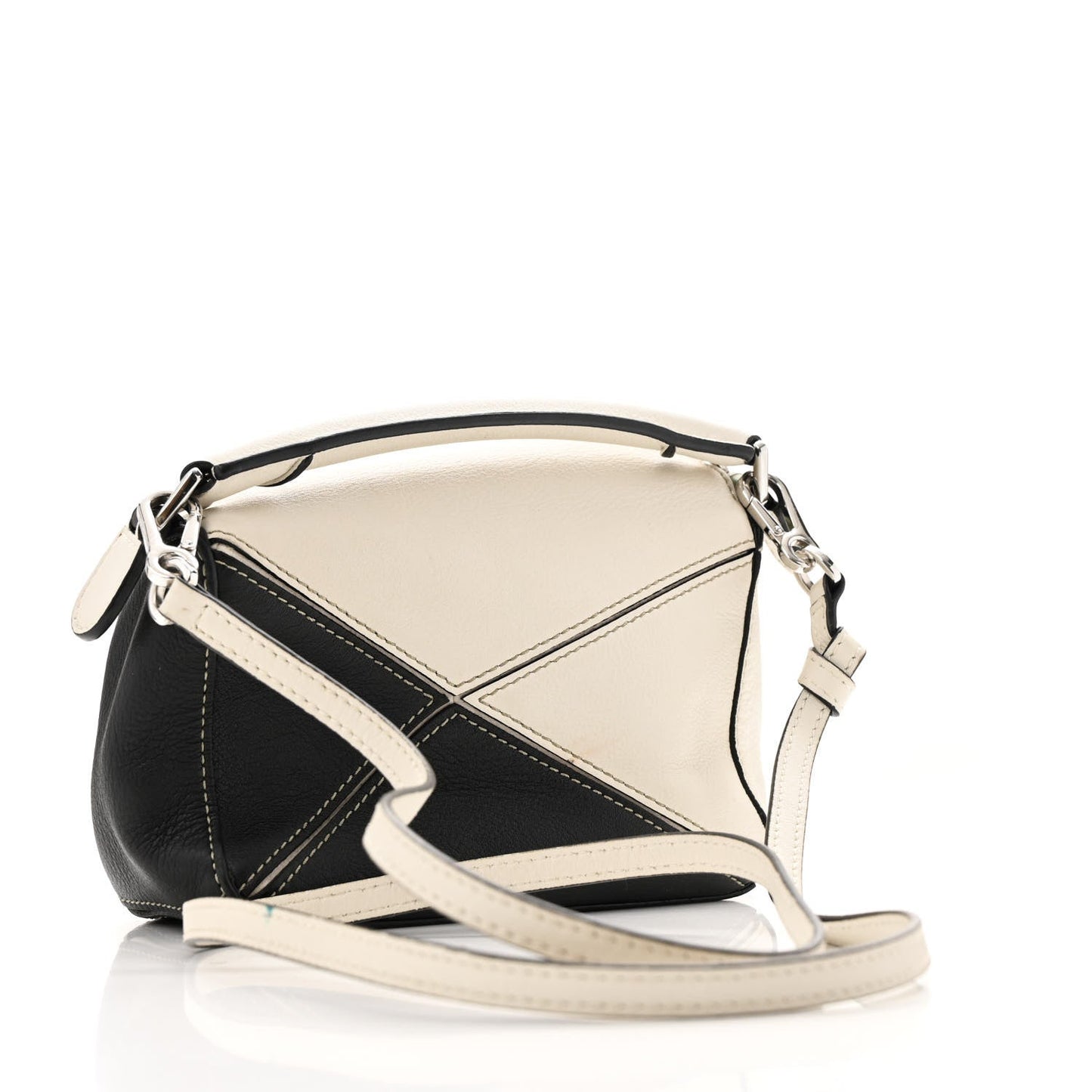 Calfskin Mini Puzzle Bag Soft White Rosemary