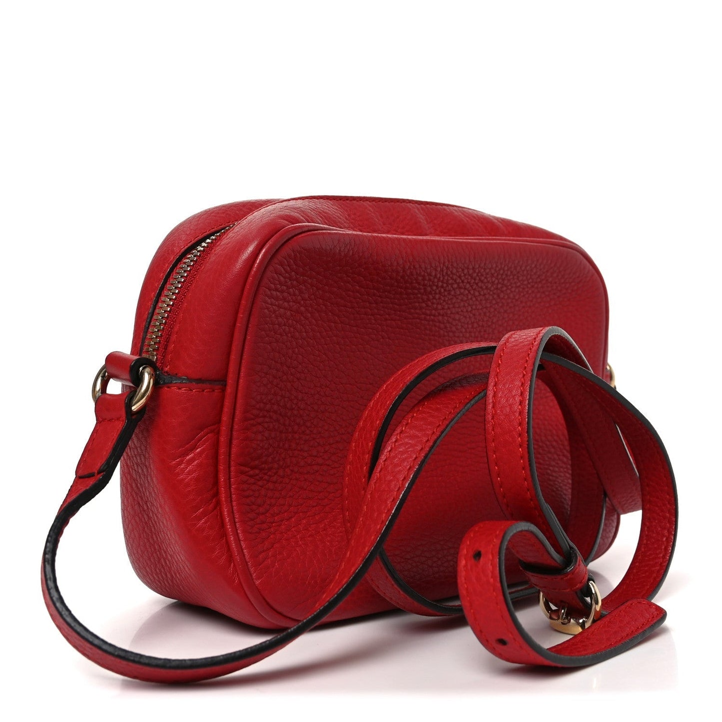 Pebbled Calfskin Small Soho Disco Bag Tabasco Red
