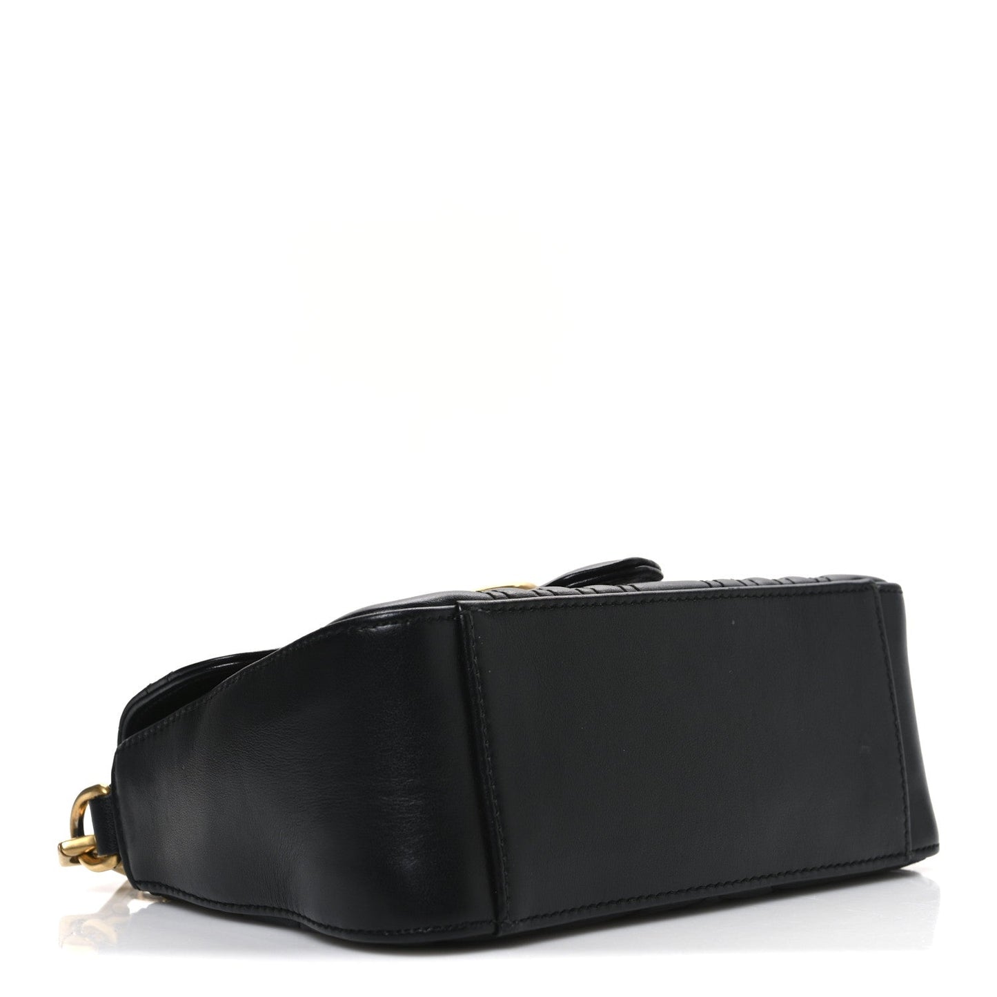 Calfskin Matelasse Mini GG Marmont Top Handle Shoulder Bag Black