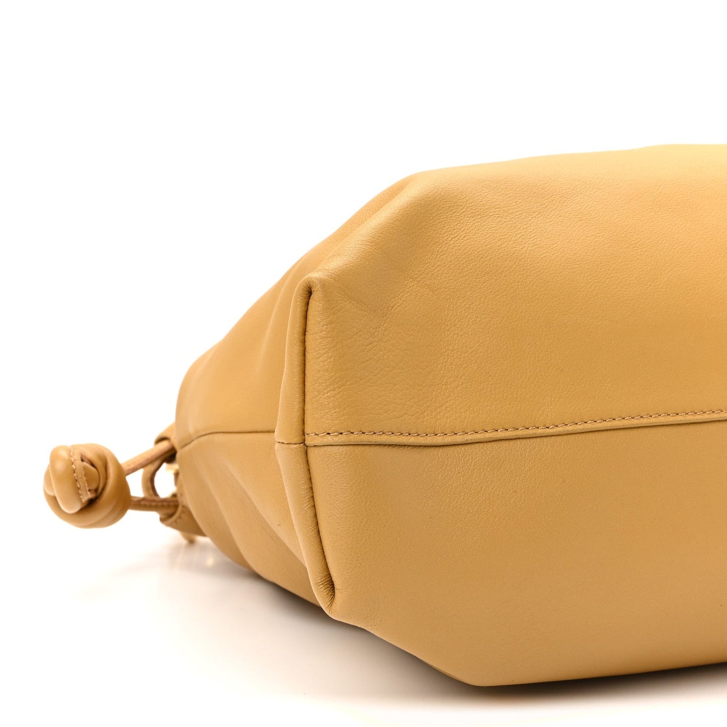 Mellow Nappa Donut Chain Large Flamenco Knot Clutch Sahara