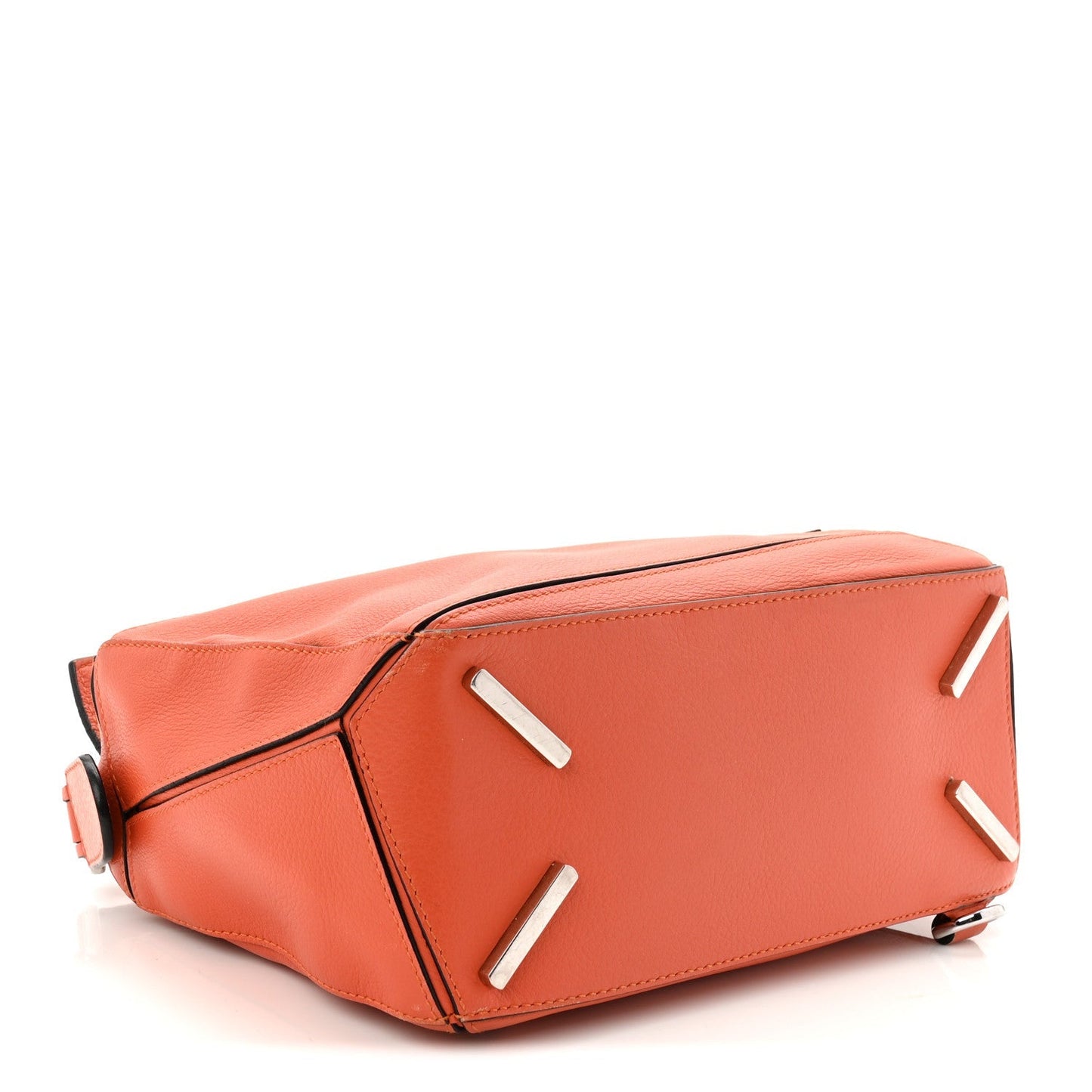 Grained Calfskin Small Puzzle Bag Orange