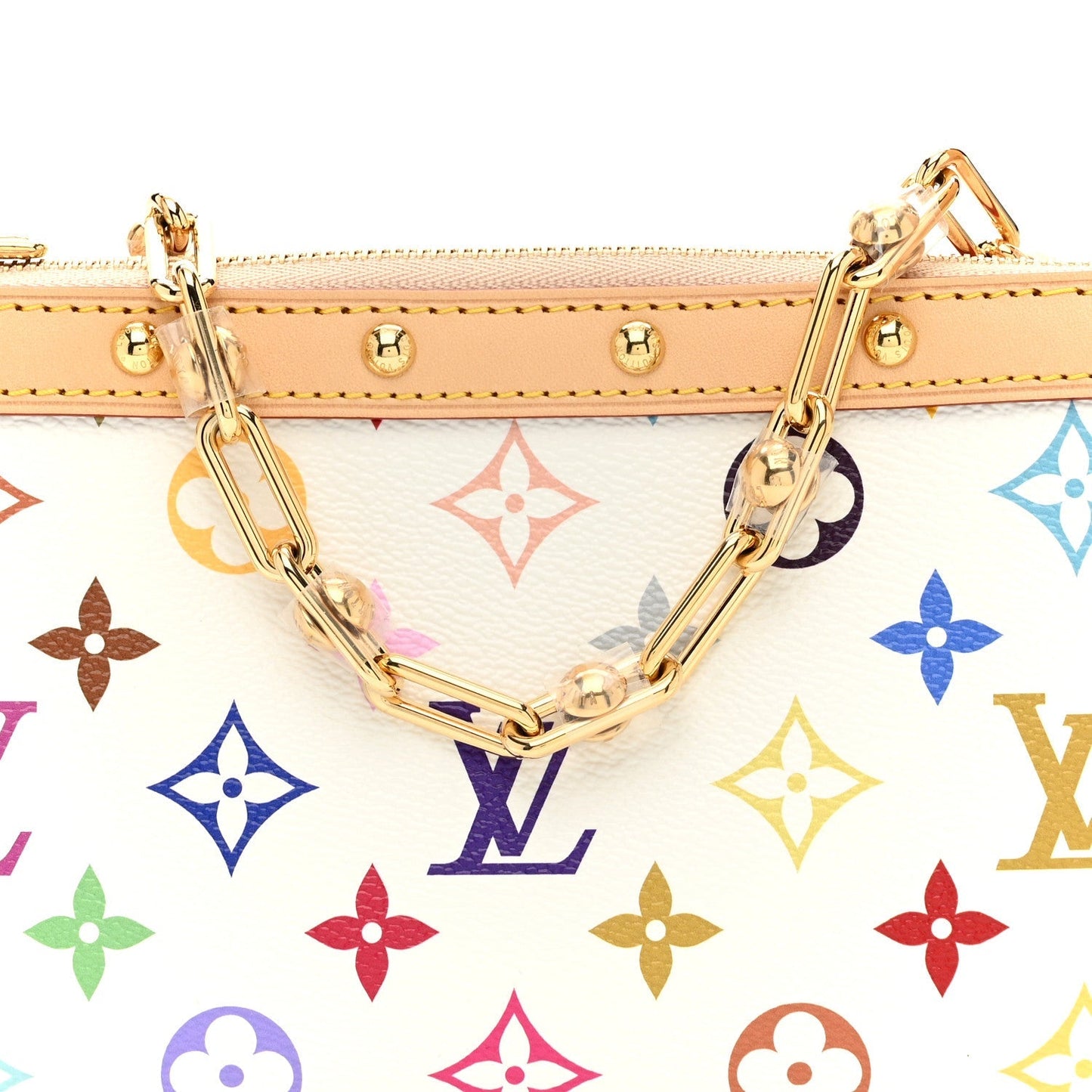LV X TM Monogram Multicolor Pochette Accessories White