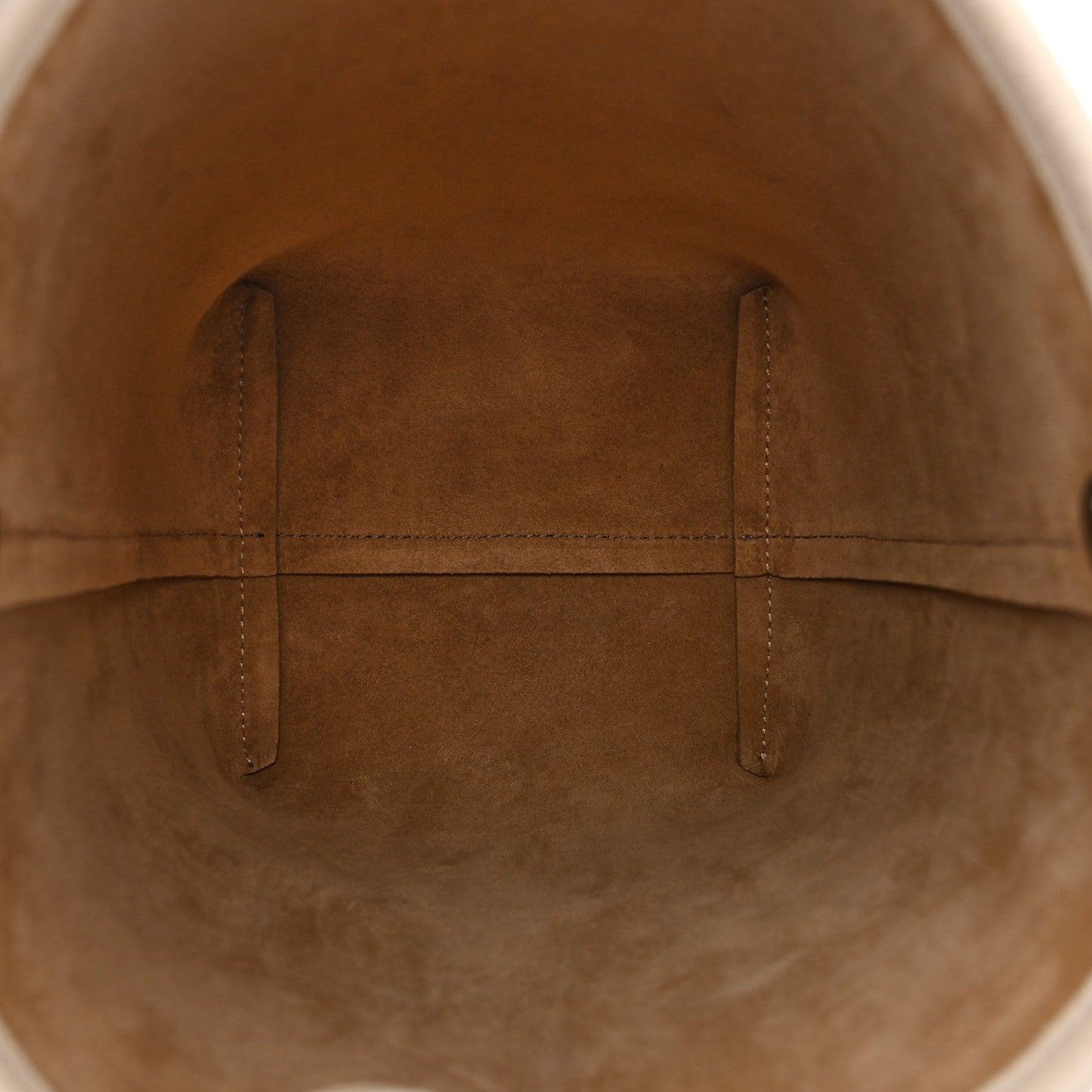 Grained Calfskin Small N/S Hook Tote Ivory