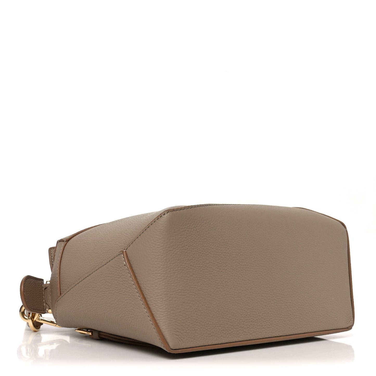Grained Calfskin Small Puzzle Edge Bag Sand