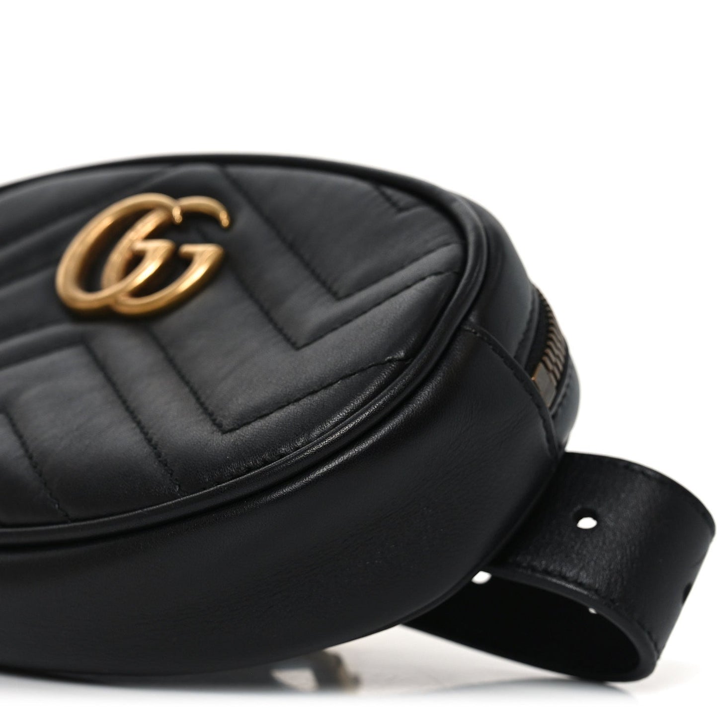 Calfskin Matelasse GG Marmont Belt Bag 85 34 Black