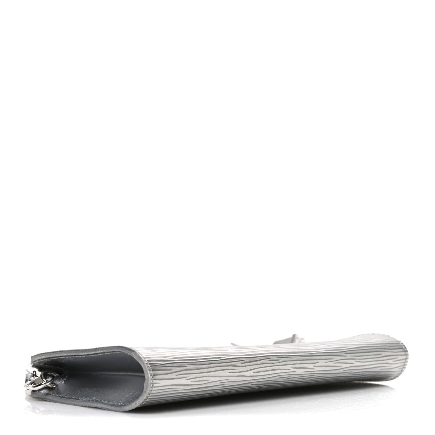 Epi Pochette Accessories Metallic Silver