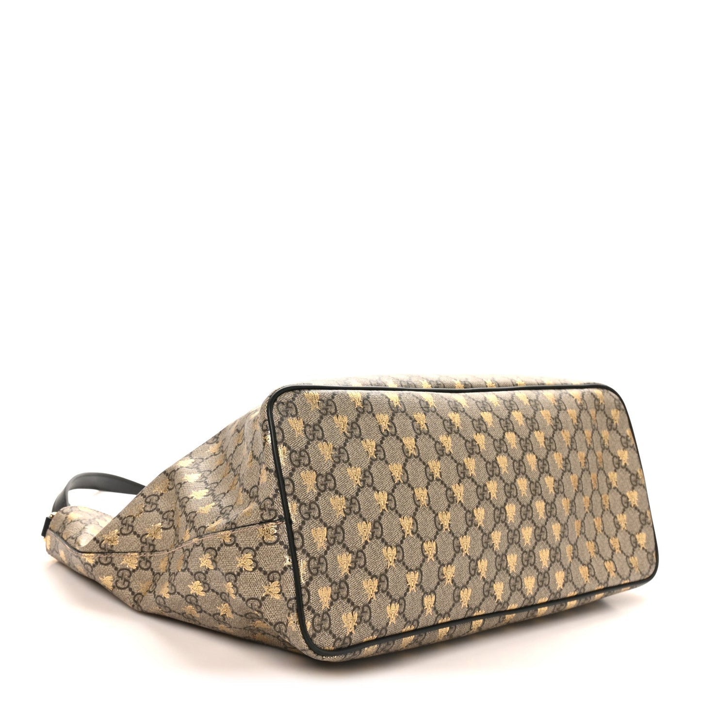 Soft GG Supreme Monogram Bees Medium Crossbody Tote Beige Oro Black